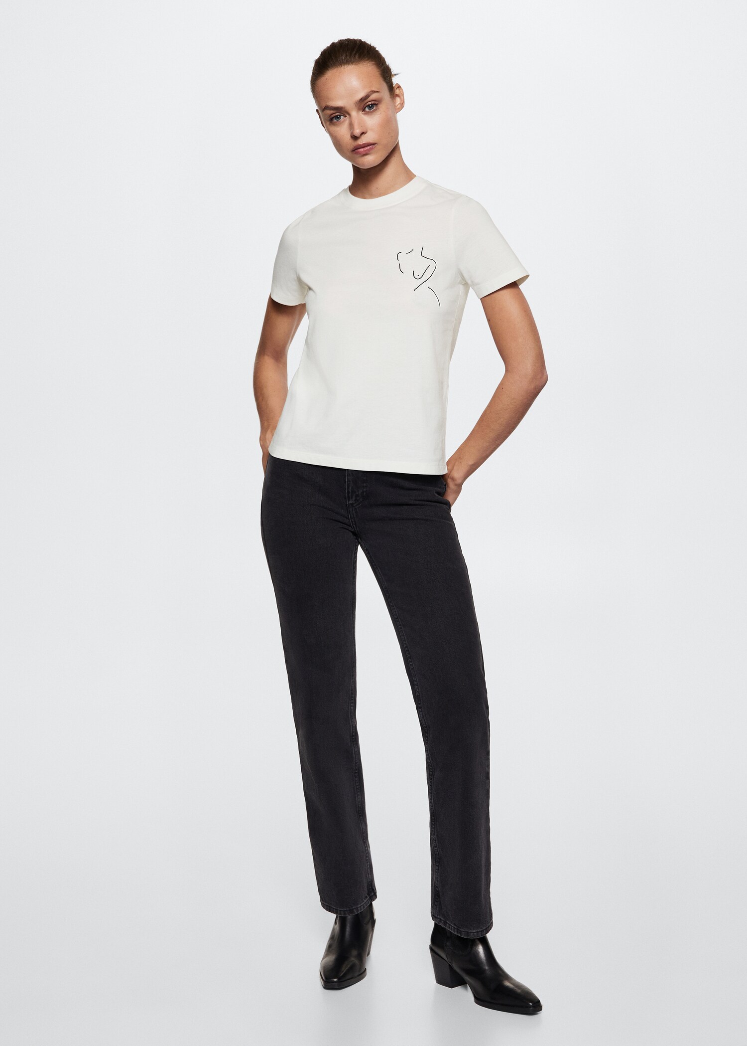Solidarity t-shirt with embroidery - General plane