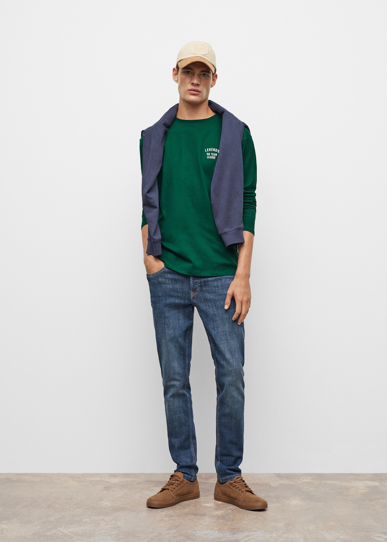 Bedrucktes Baumwoll-T-Shirt - Allgemeine Ansicht
