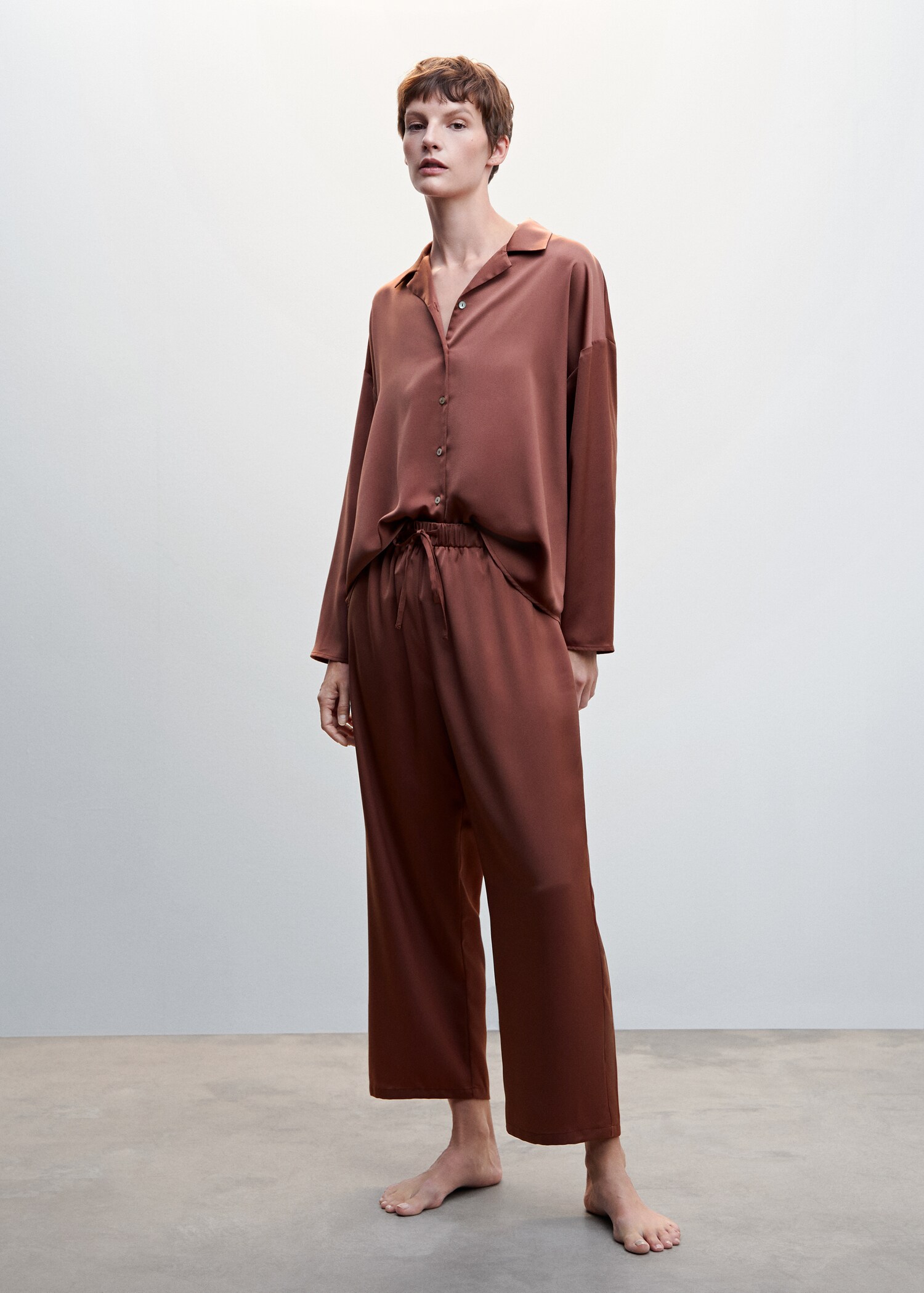 Satin pyjama shirt - General plane