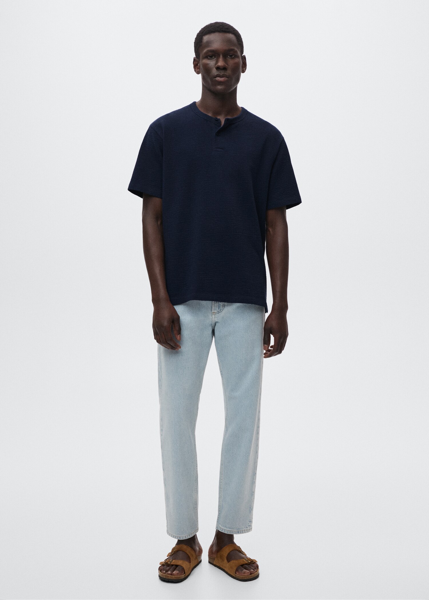 Baker neck seersucker t-shirt - General plane