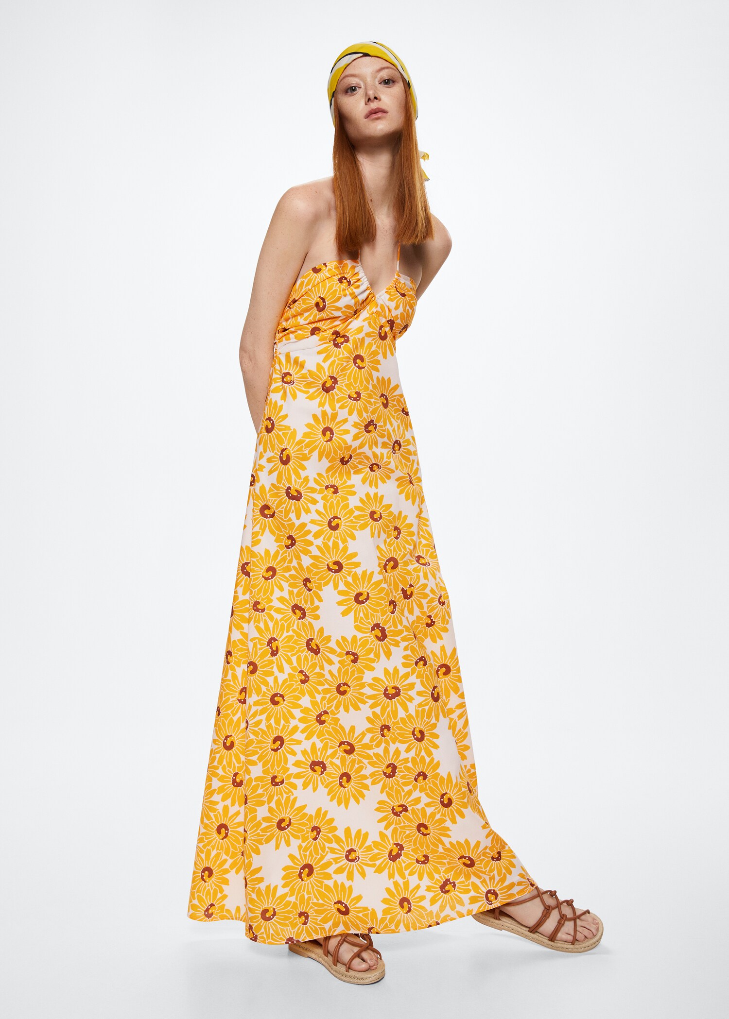 Vestido algodón flores - Plano general