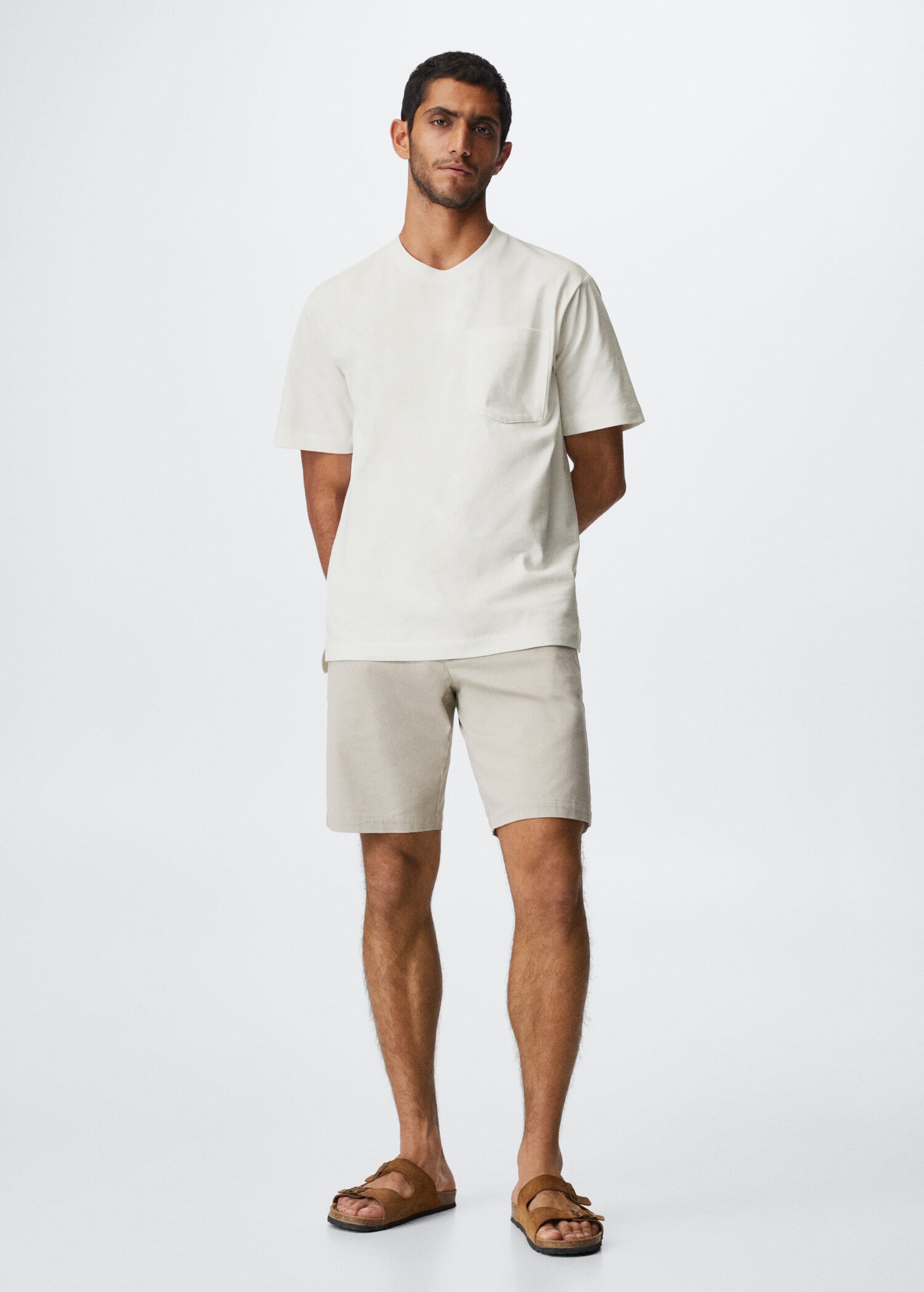 Baumwoll-T-Shirt mit Tasche - Allgemeine Ansicht