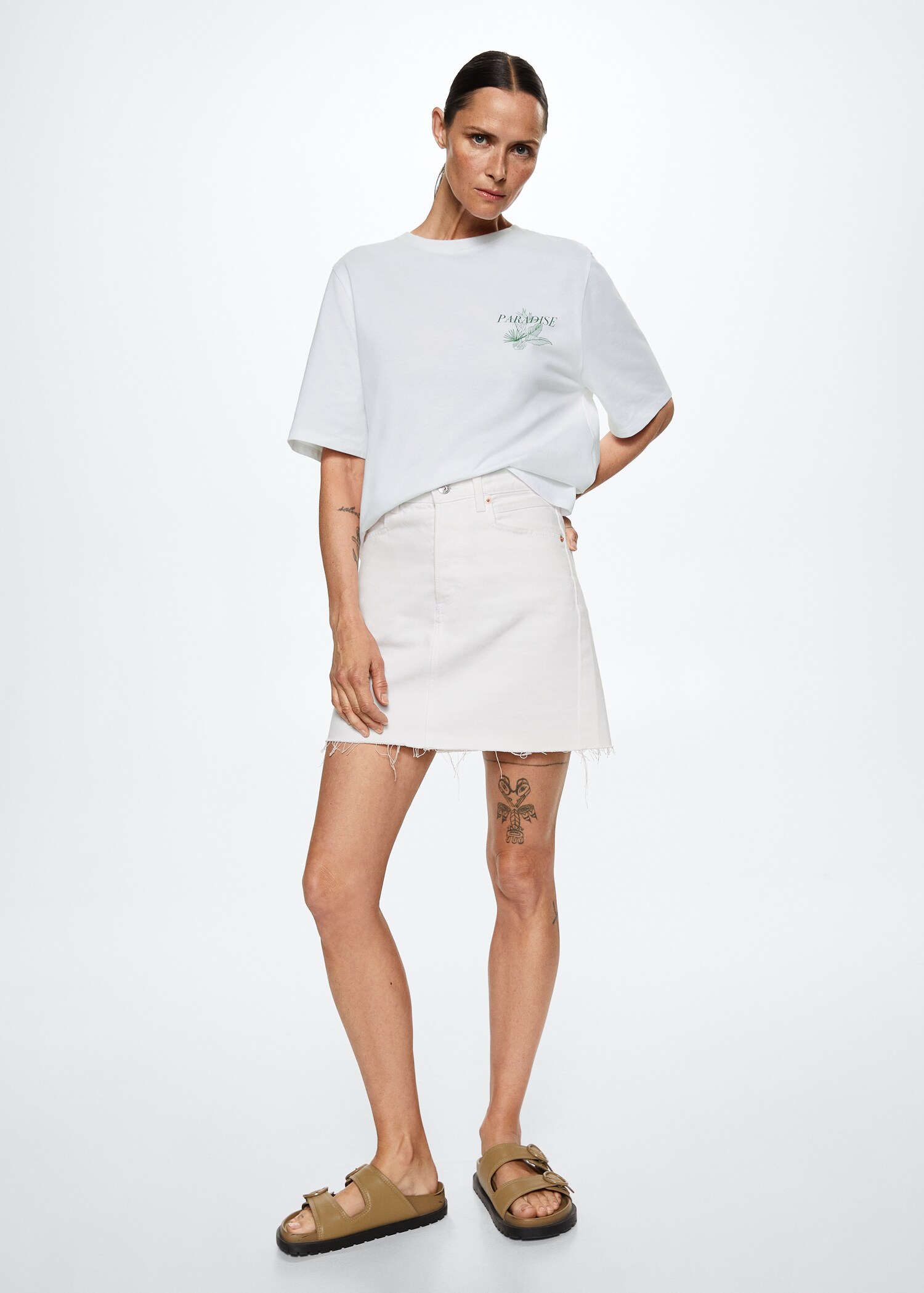 Printed cotton-blend T-shirt - General plane