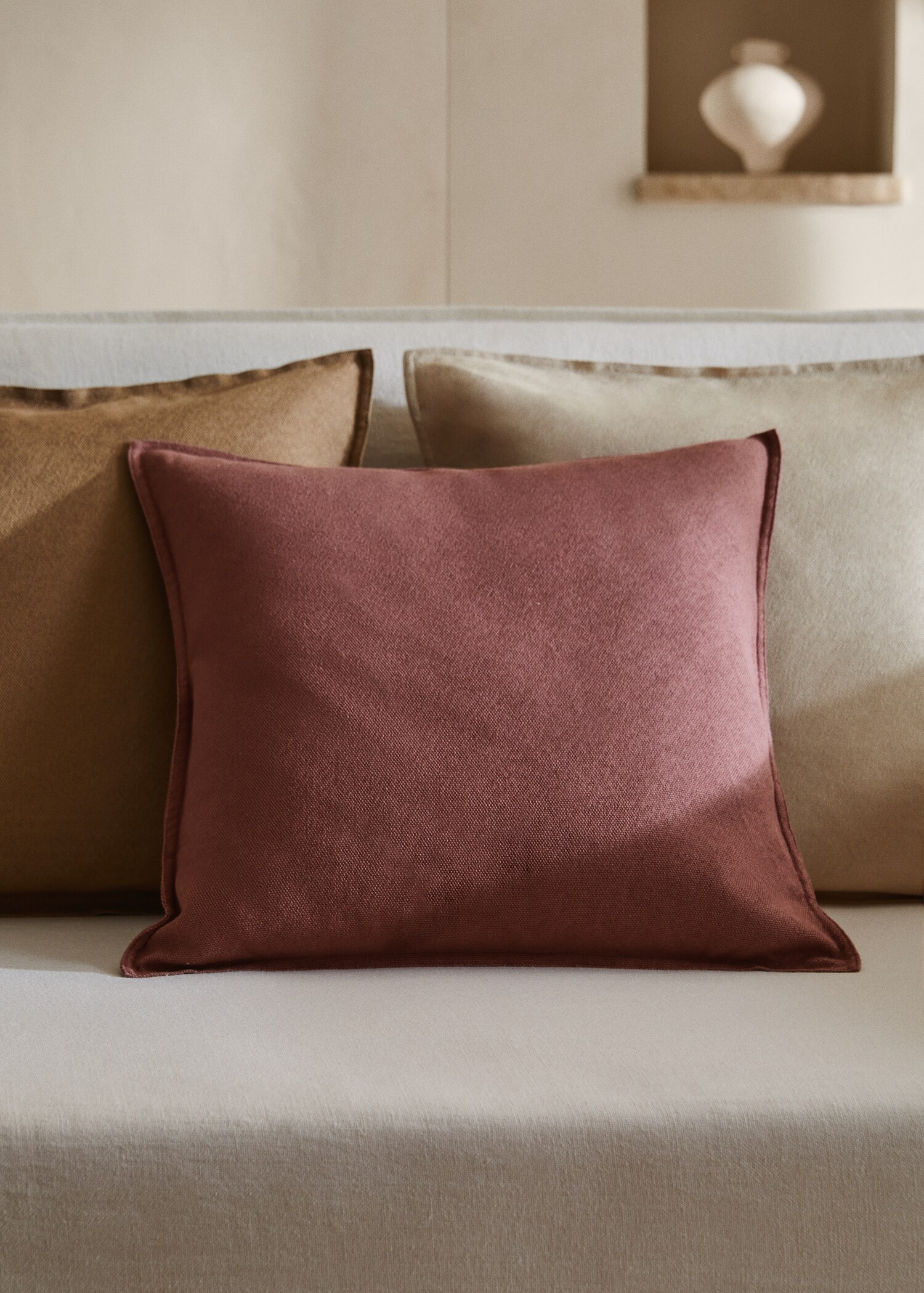 100% cotton cushion cover 19.69x19.69 in - General plane