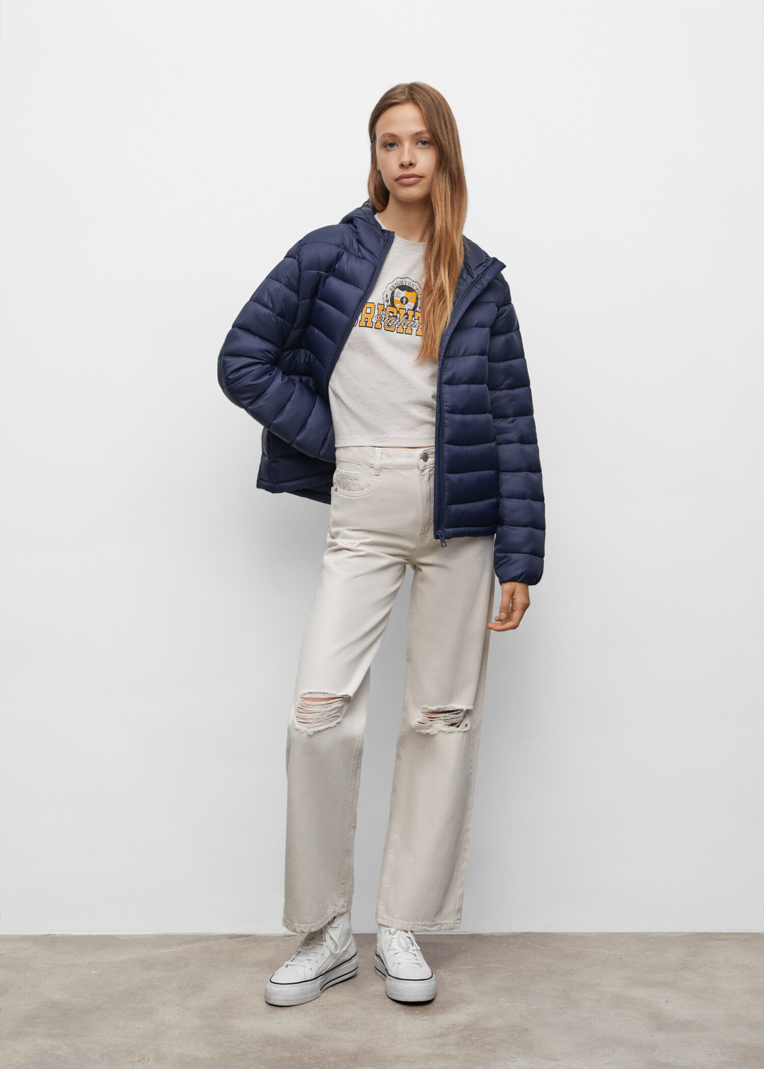 Anorak acolchado capucha - Plano general