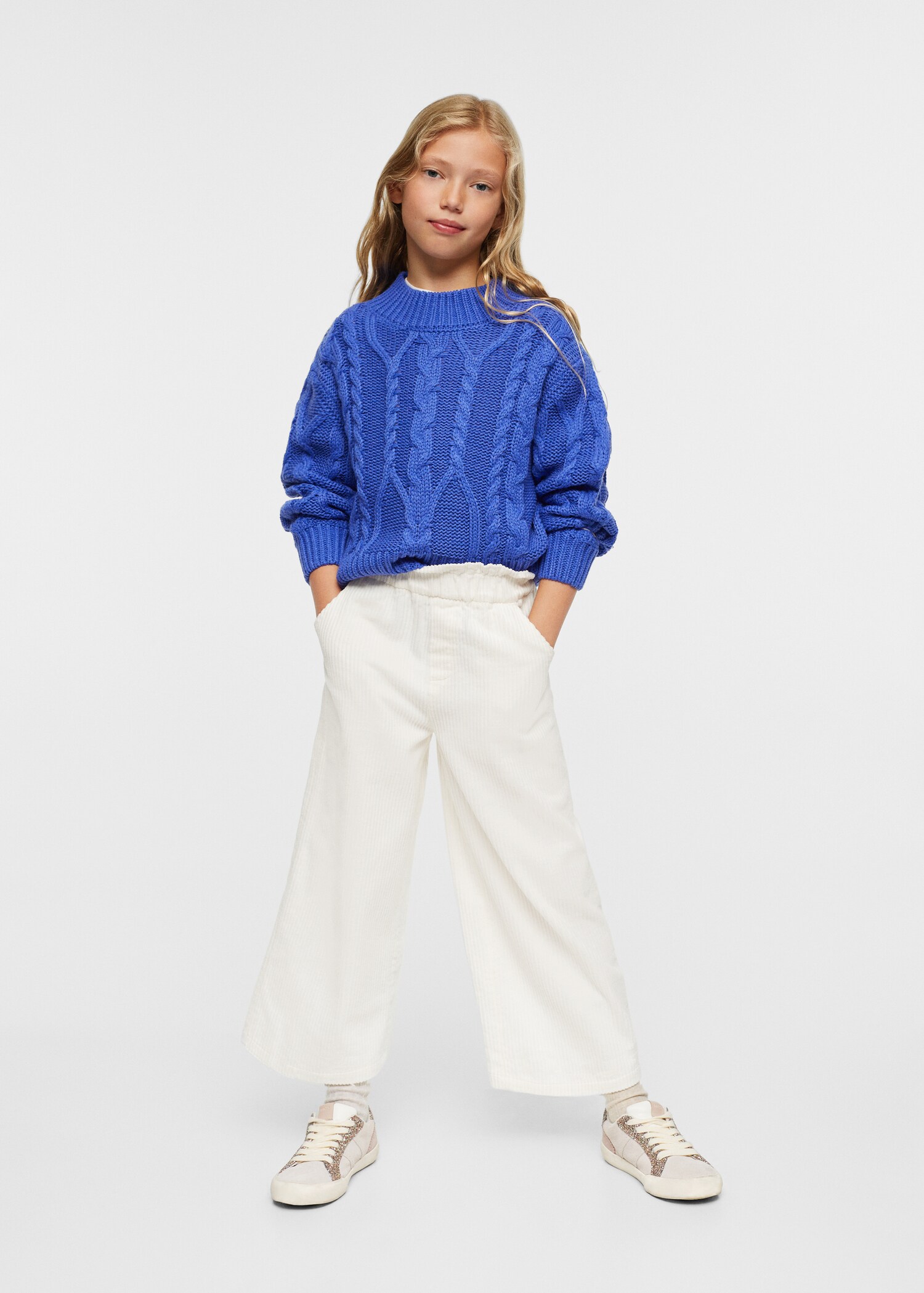 Pull-over maille tressée - Plan général