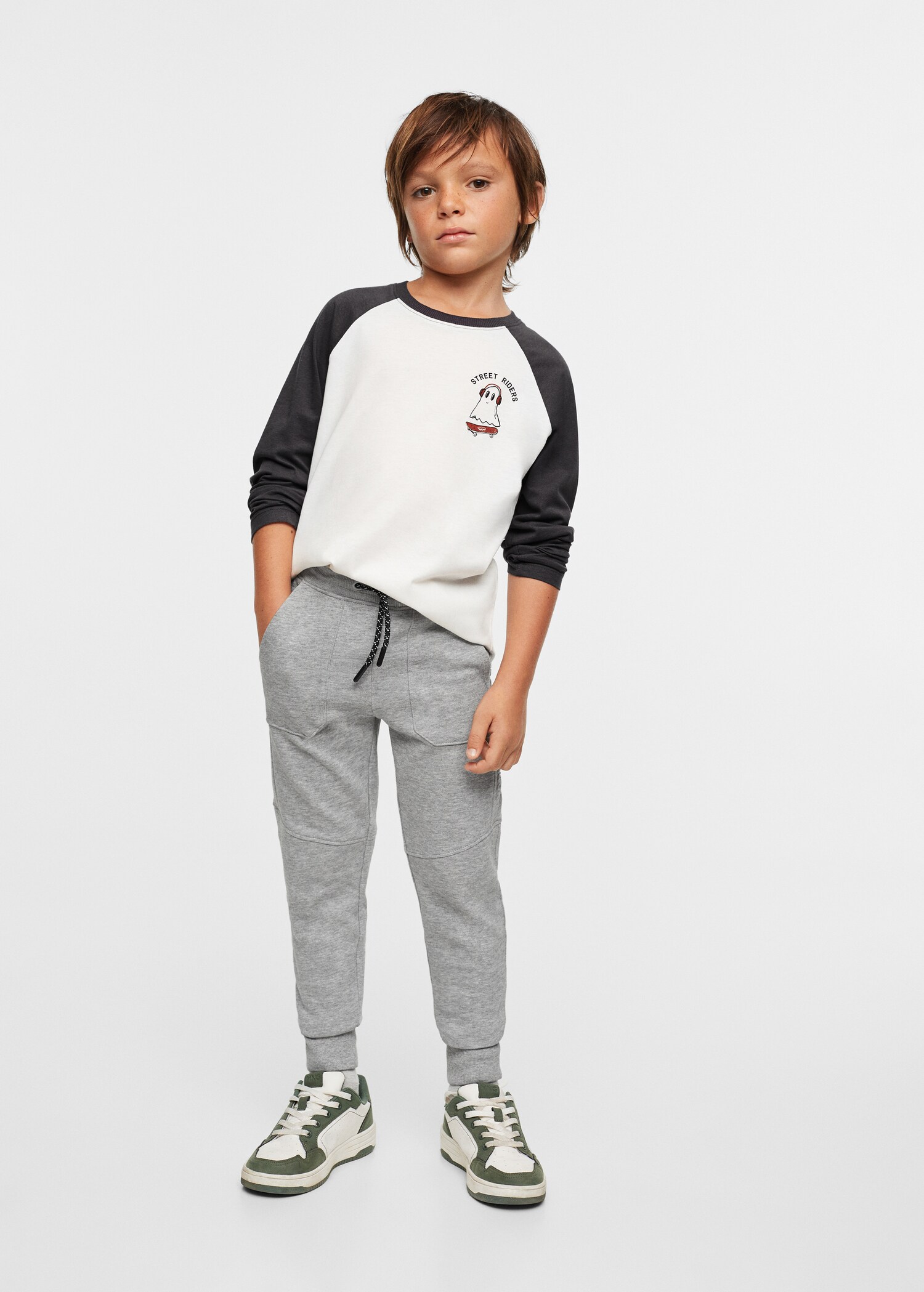 Cotton jogger-style trousers - General plane