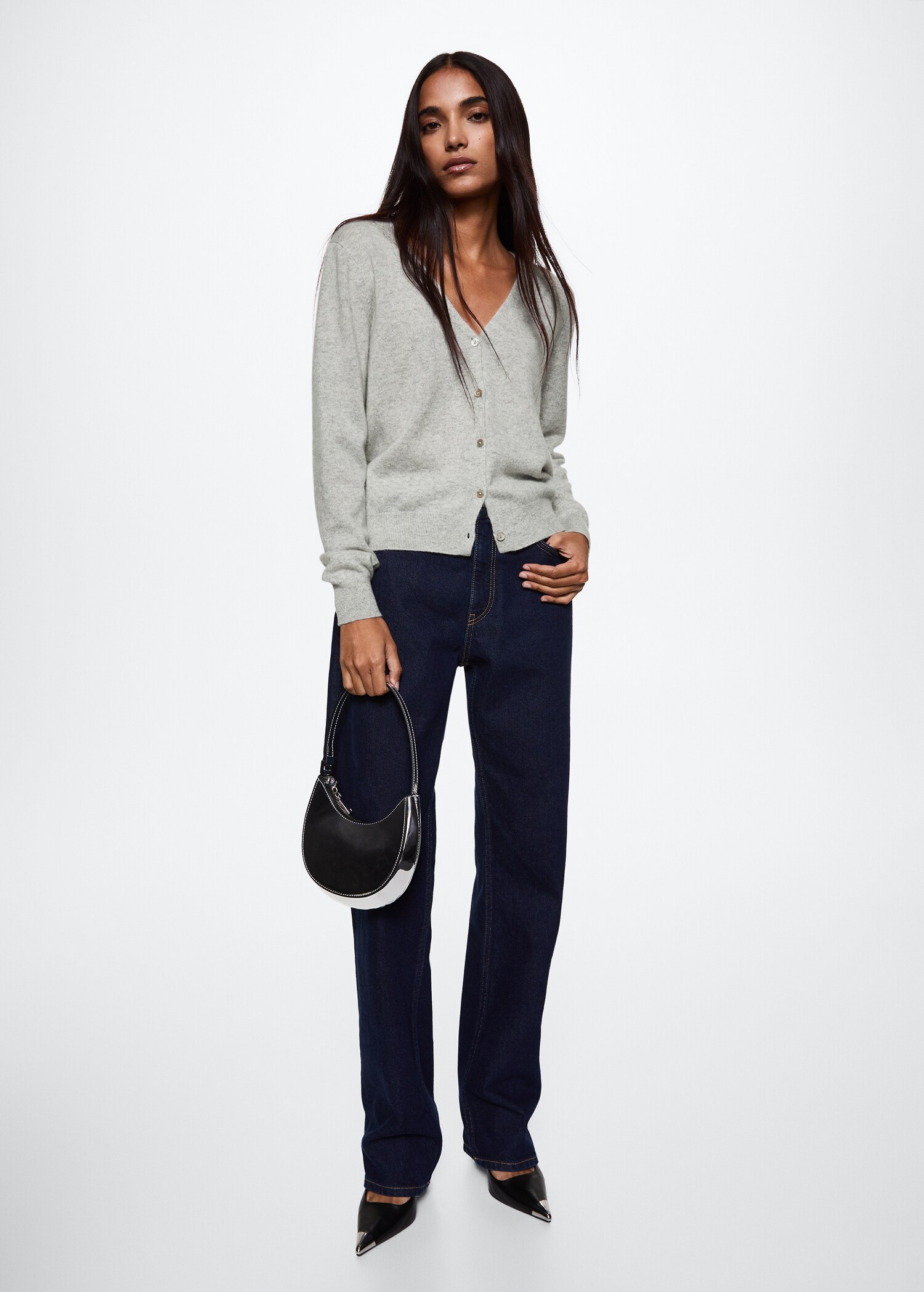 100% cashmere cardigan - General plane