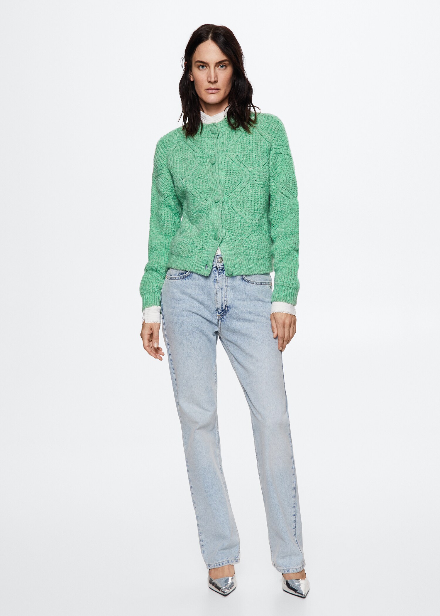 Cable-knit cardigan - General plane