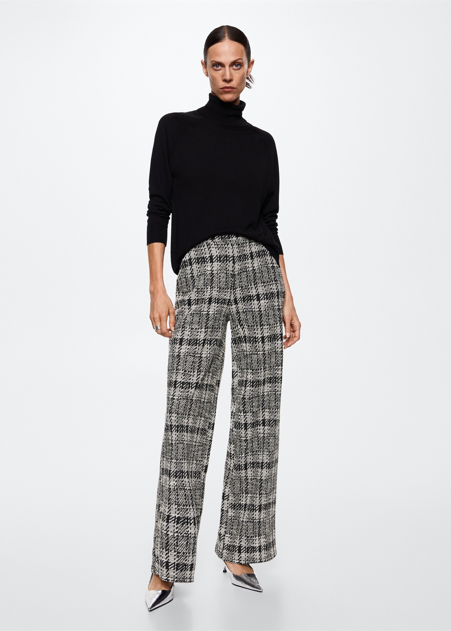 Pantalón tweed cuadros - Plano general