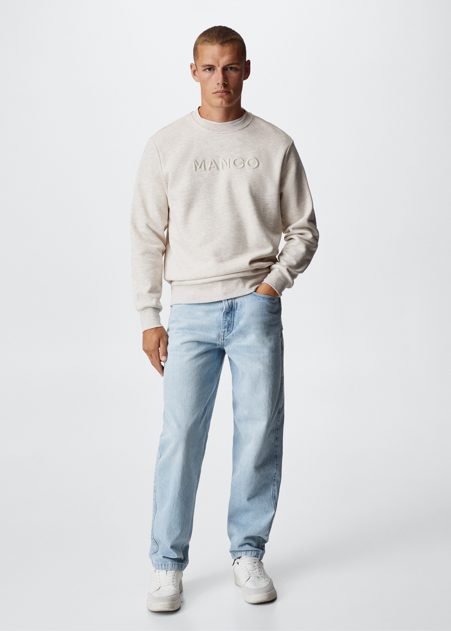 Baumwoll-Sweatshirt mit Logo - Allgemeine Ansicht