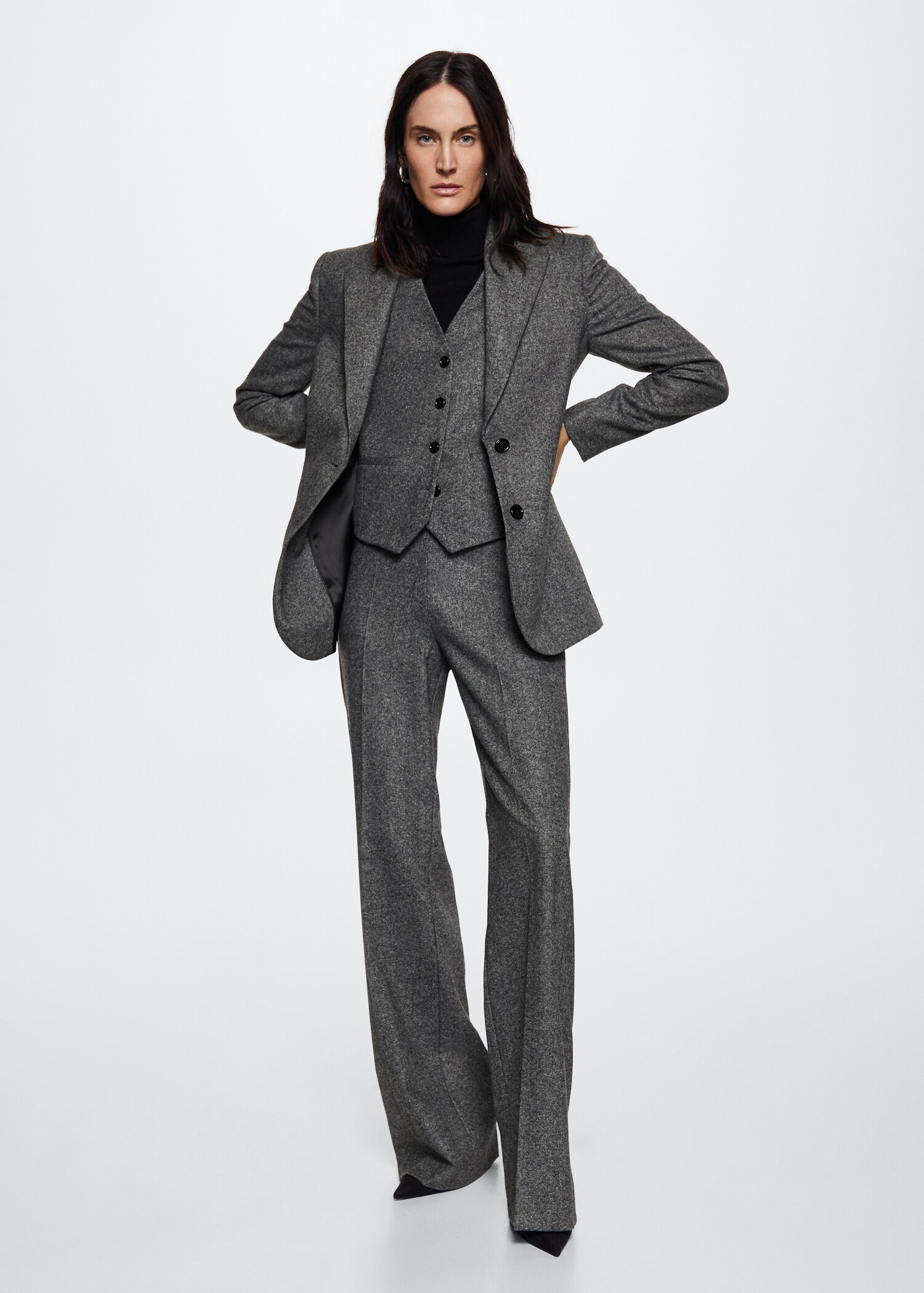 Chaleco traje lana - Plano general