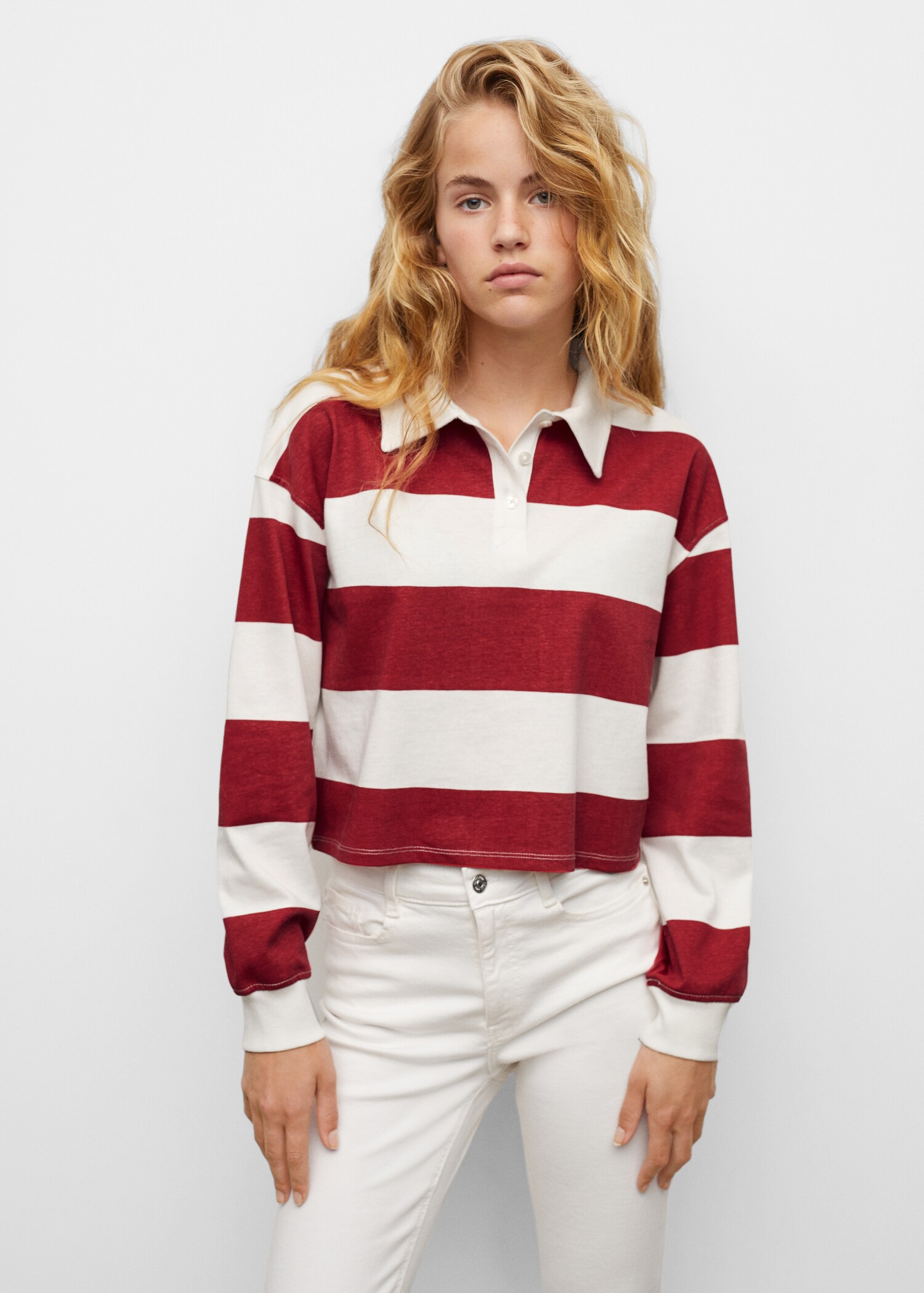Striped cotton polo shirt - General plane