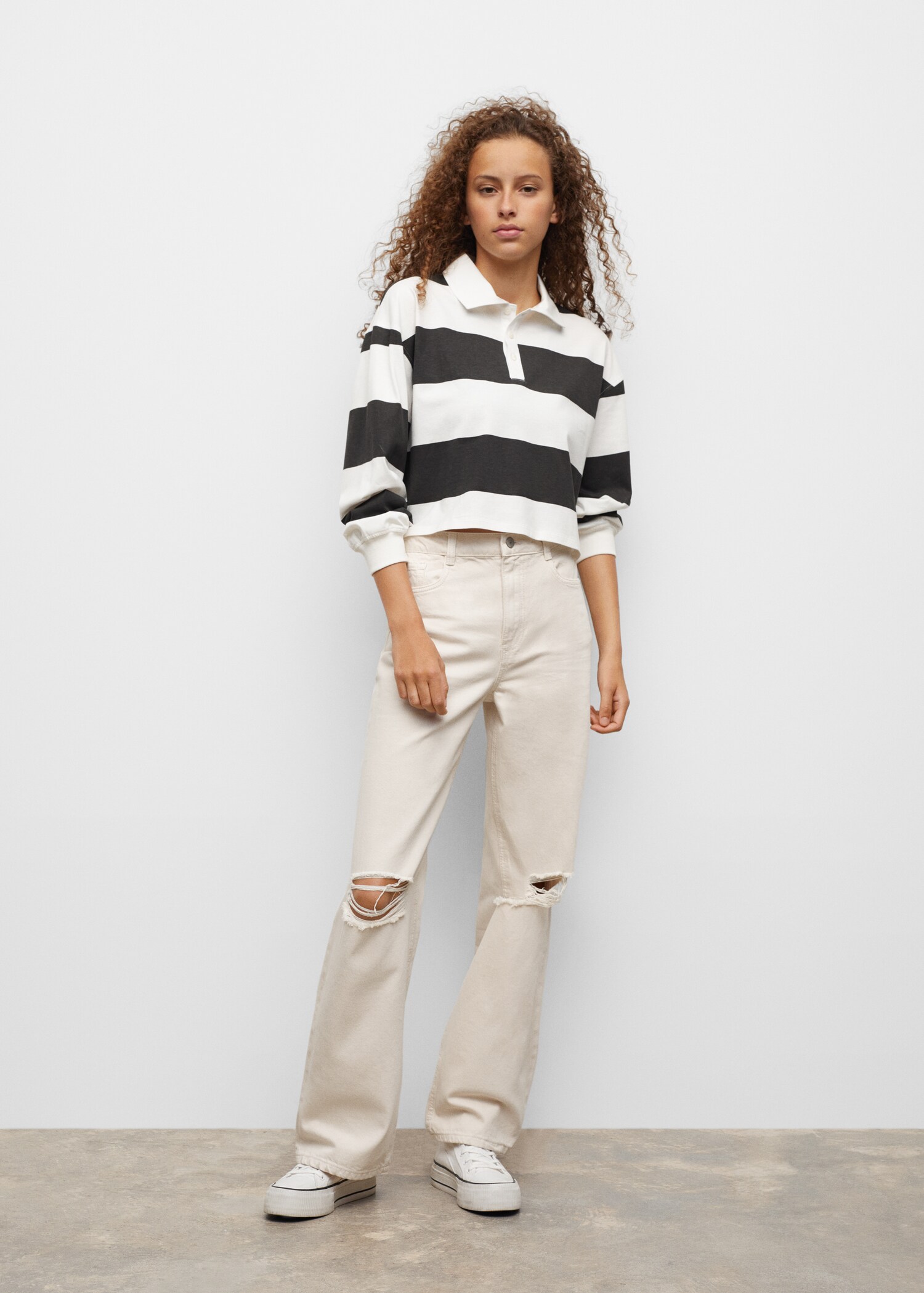 Striped cotton polo shirt - General plane
