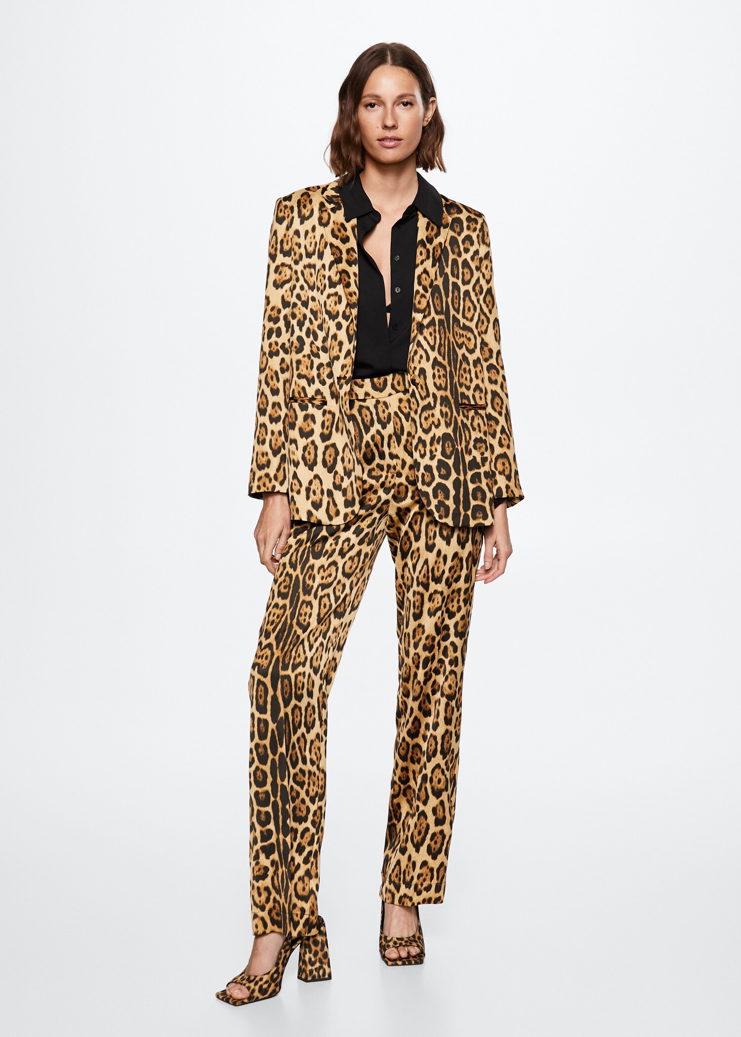 Leopard-print suit jacket - General plane