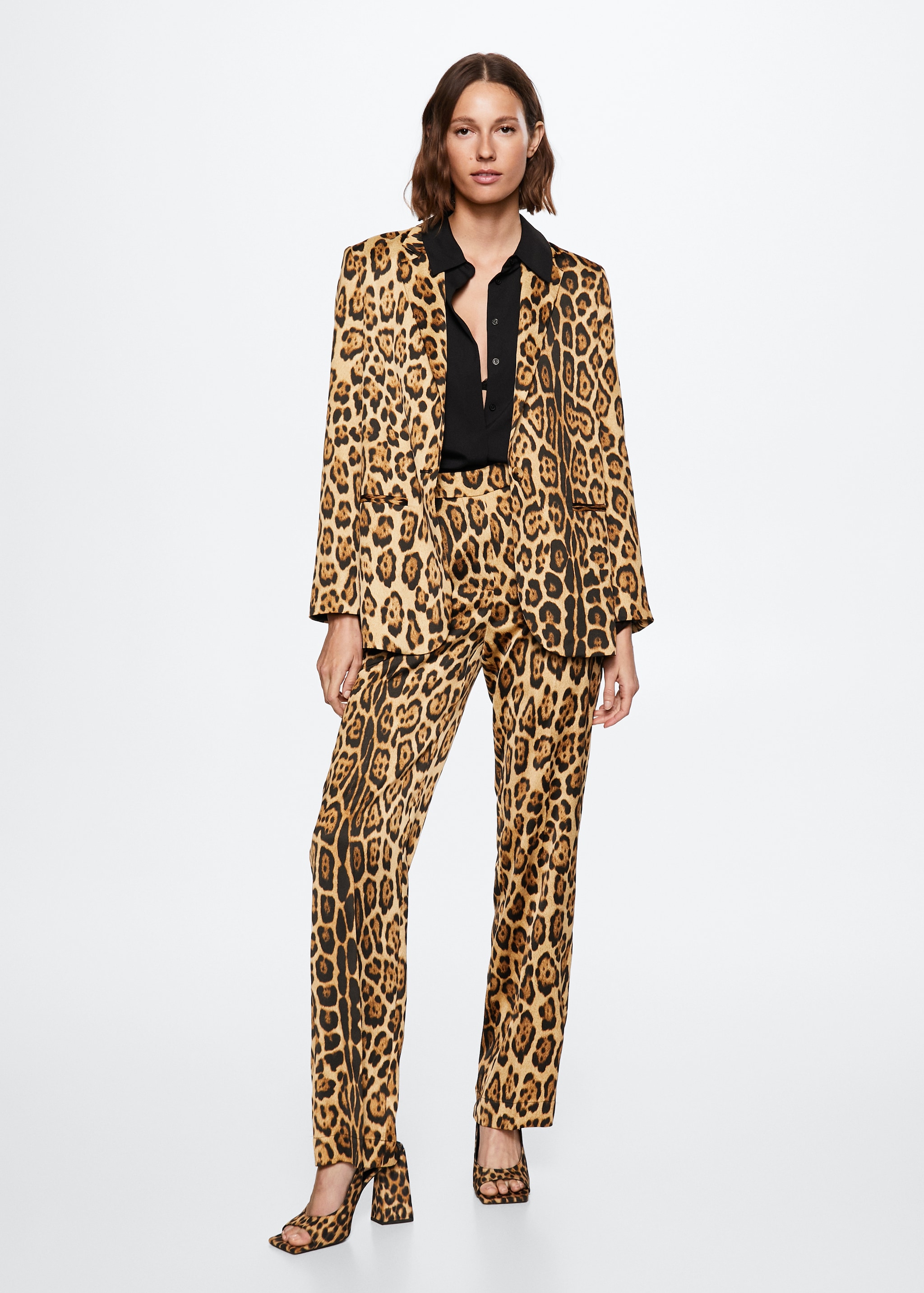 Adidas Suit Cow Print Blazer Leopard-print Suit Jacket Women MANGO