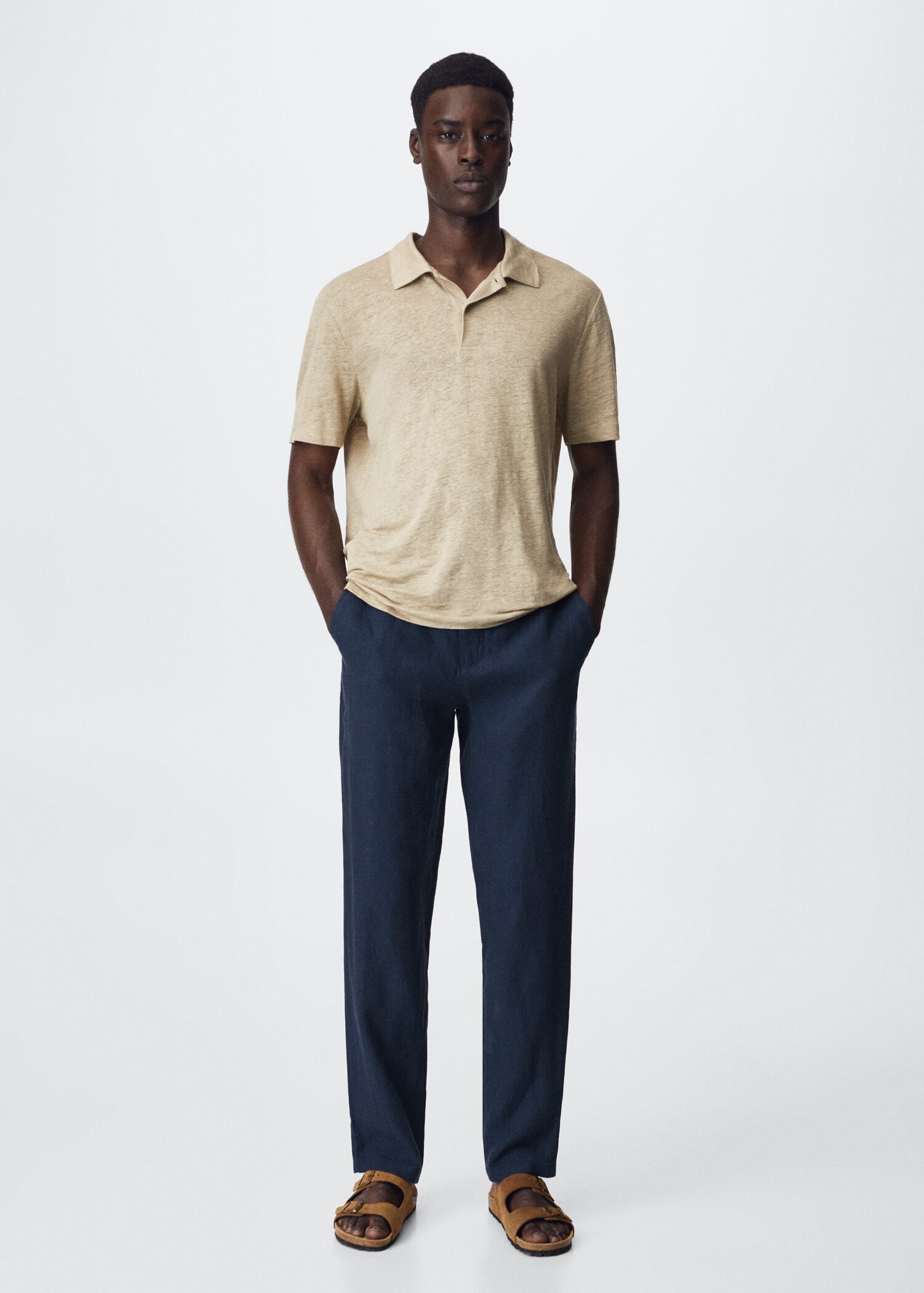 Pantalon lin slim fit - Plan général