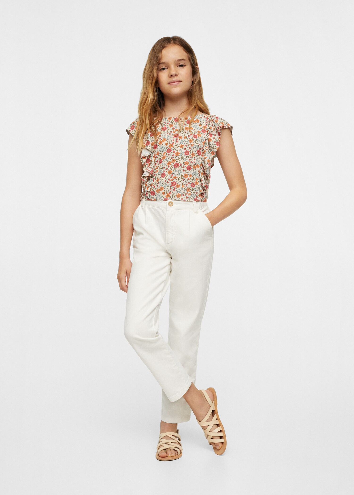 Bluse mit Blumenmuster - Allgemeine Ansicht