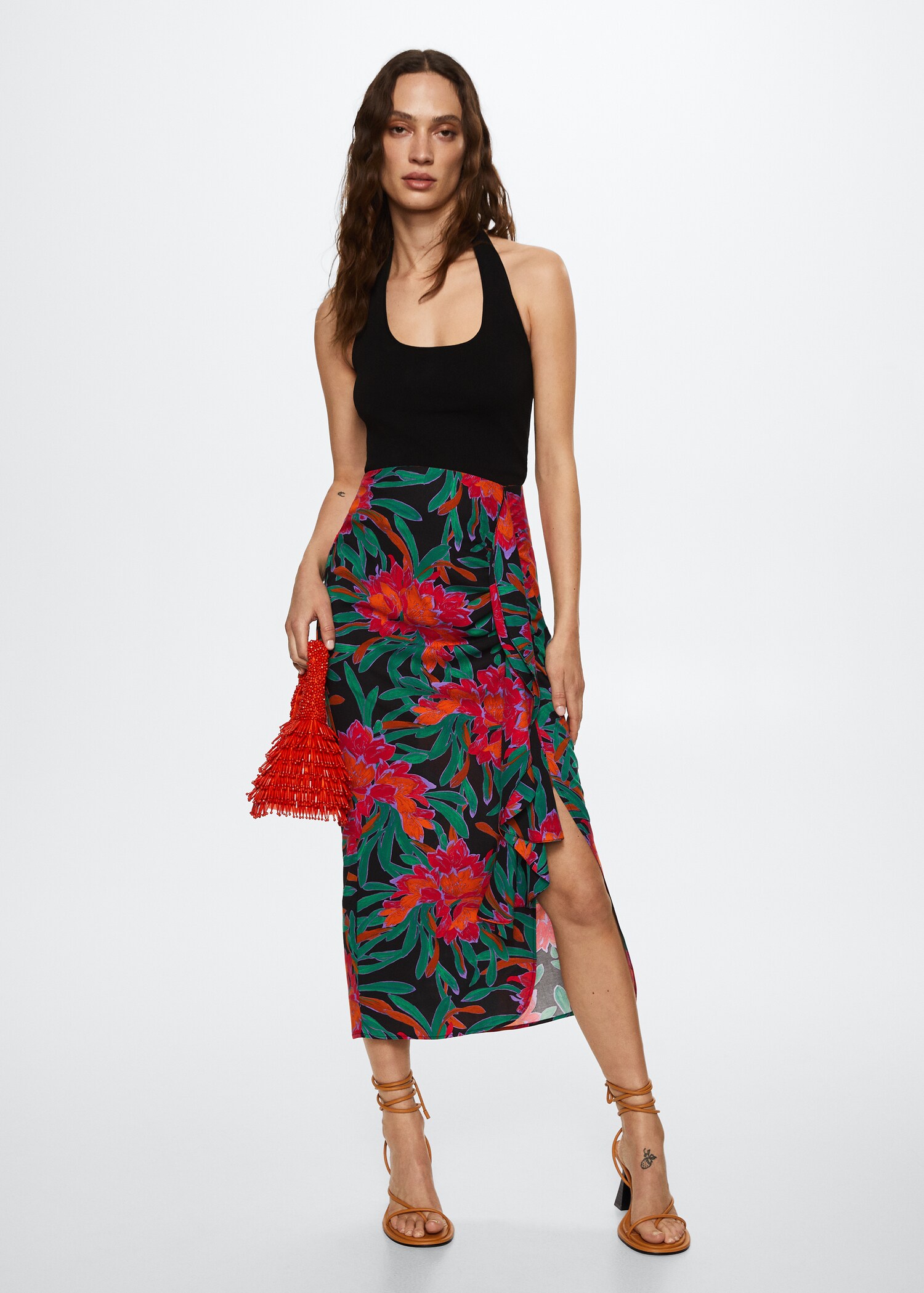 Falda estampada lazo - Plano general
