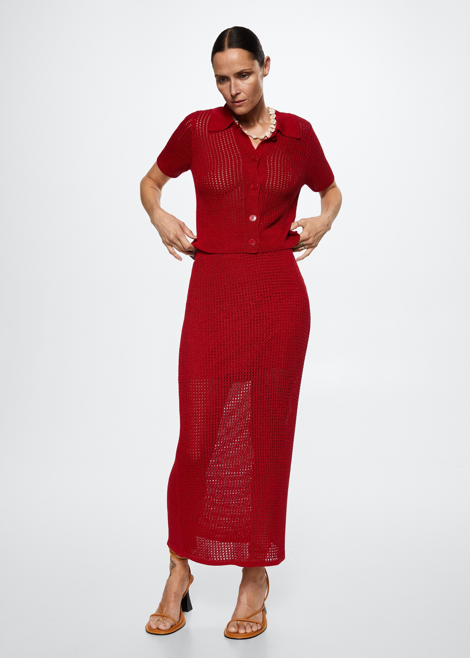 Openwork knitted skirt - General plane
