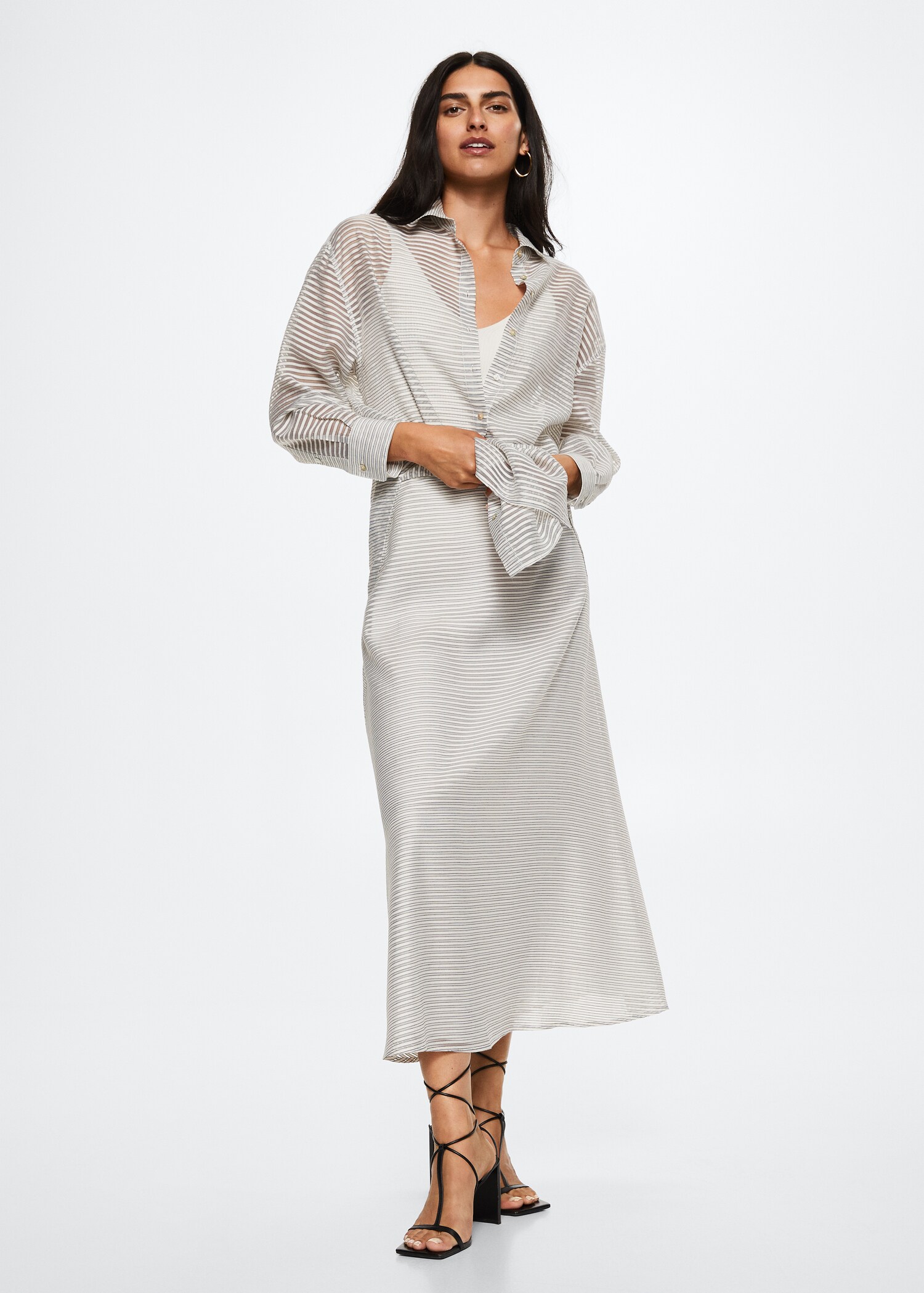 Camisa oversize rayas - Plano general