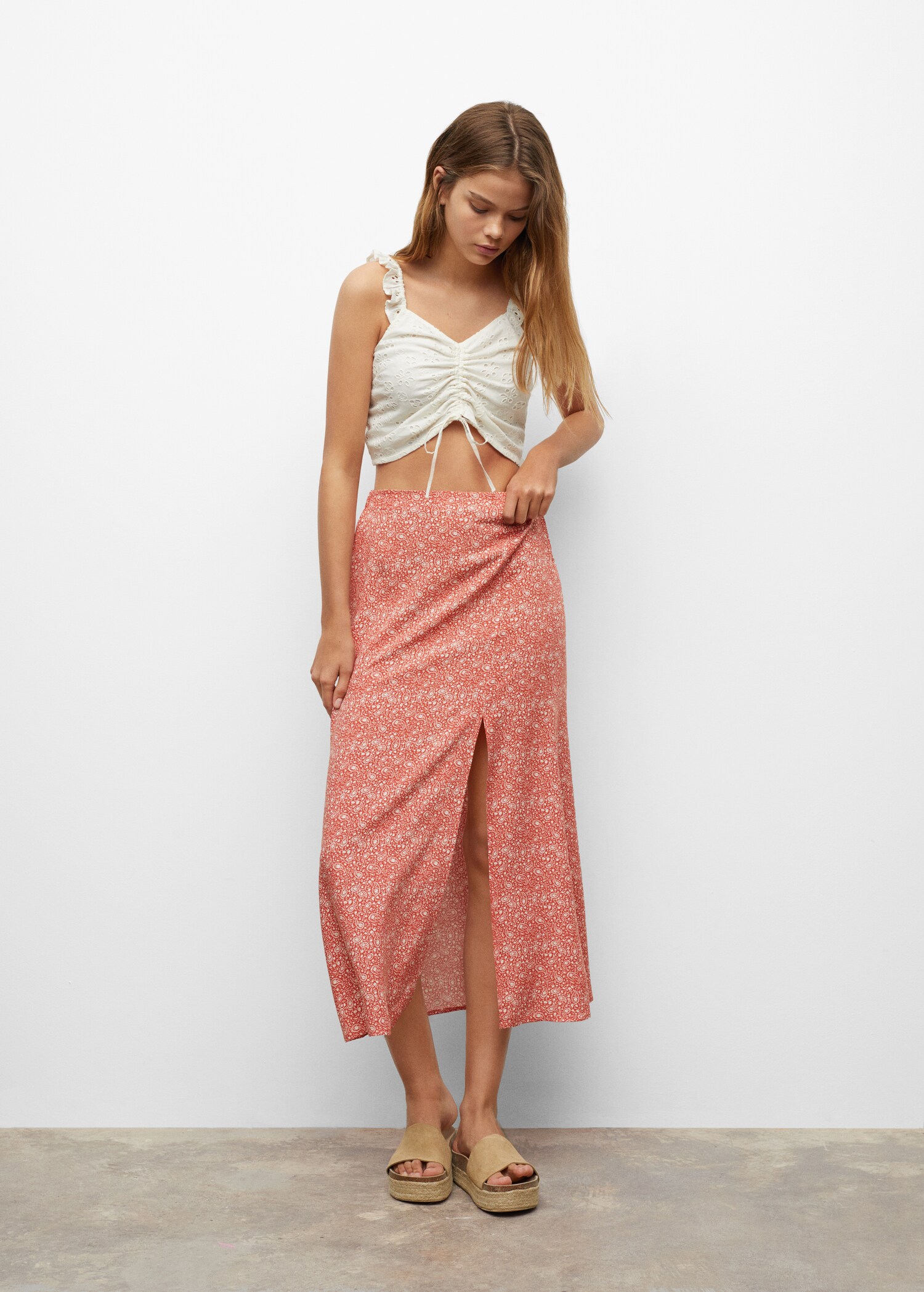 Paisley print skirt - General plane