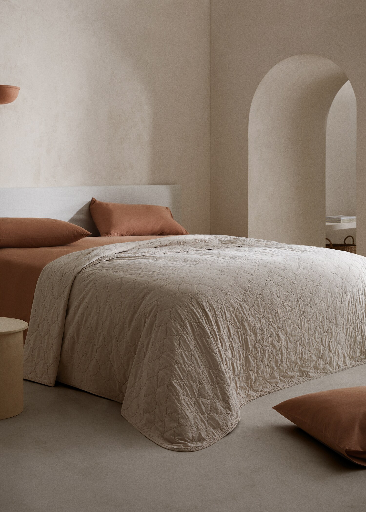 Padded cotton quilt Superking bed - General plane
