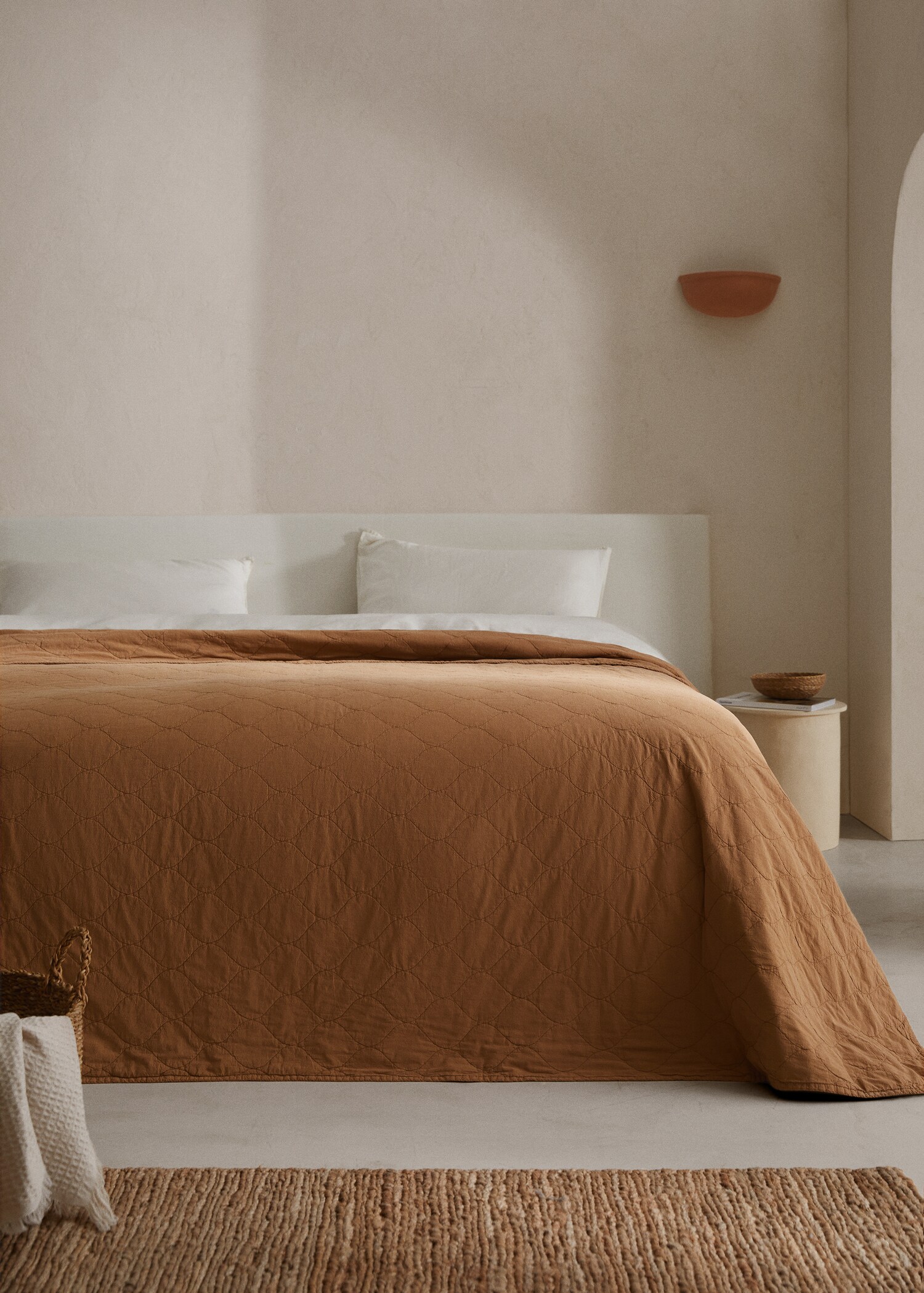 Padded cotton quilt Superking bed - General plane