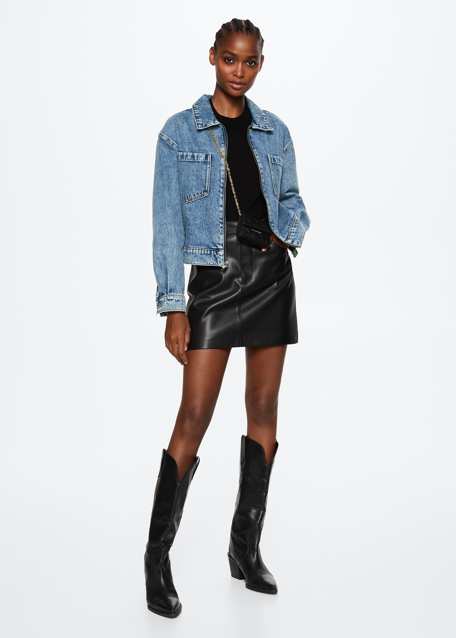 Leather Jacket Black Leather Mini Skirt Outfit Ideas Leather