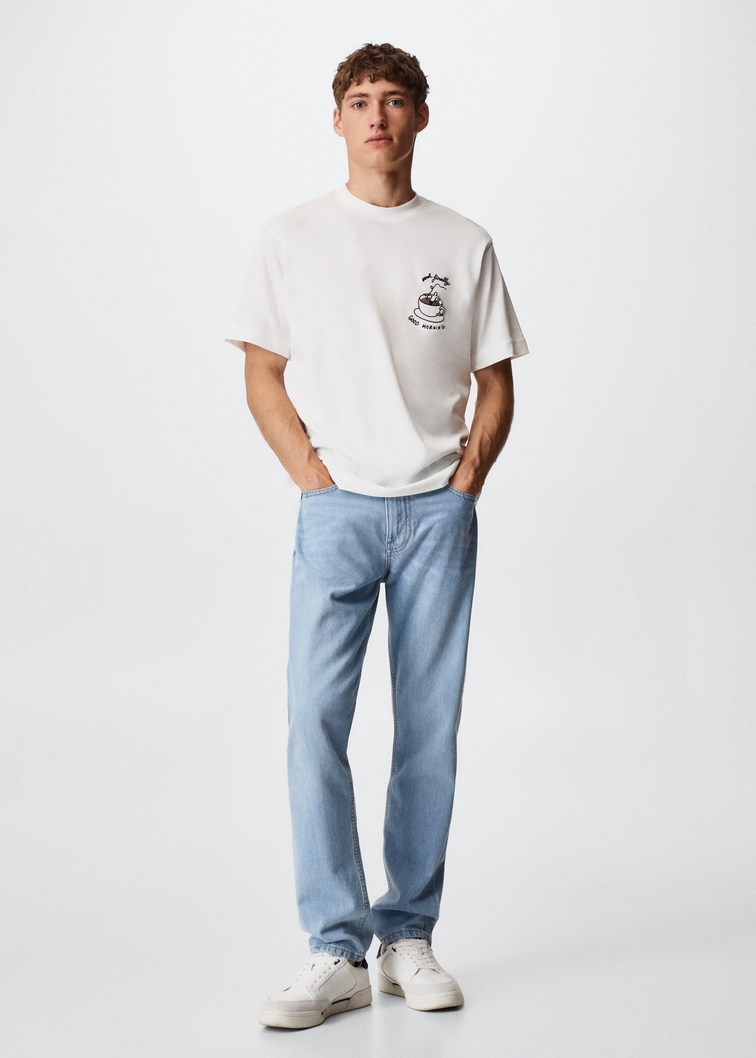 Bedrucktes Baumwoll-T-Shirt - Allgemeine Ansicht