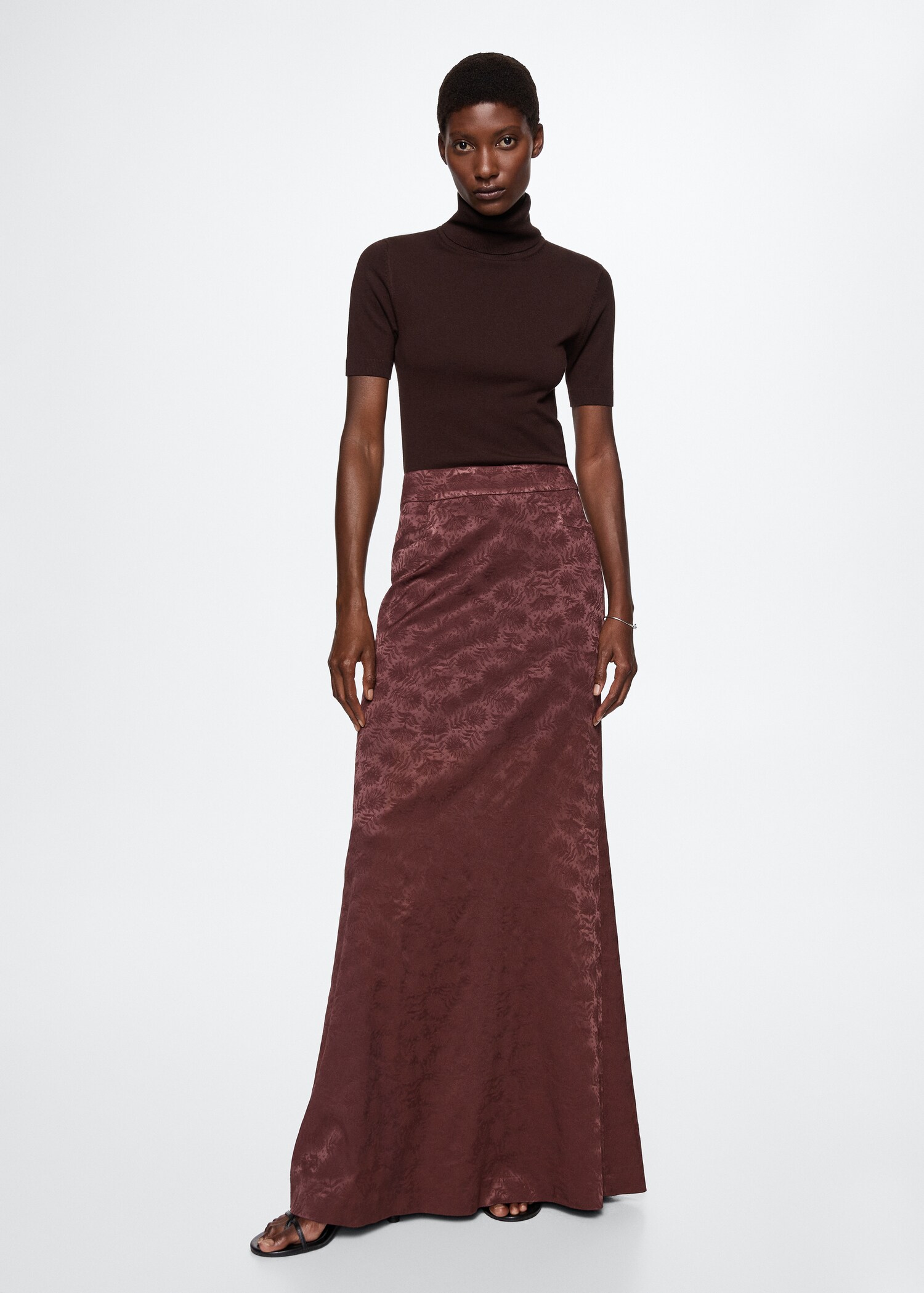 Getextureerde jacquard rok - Overzichtstekening