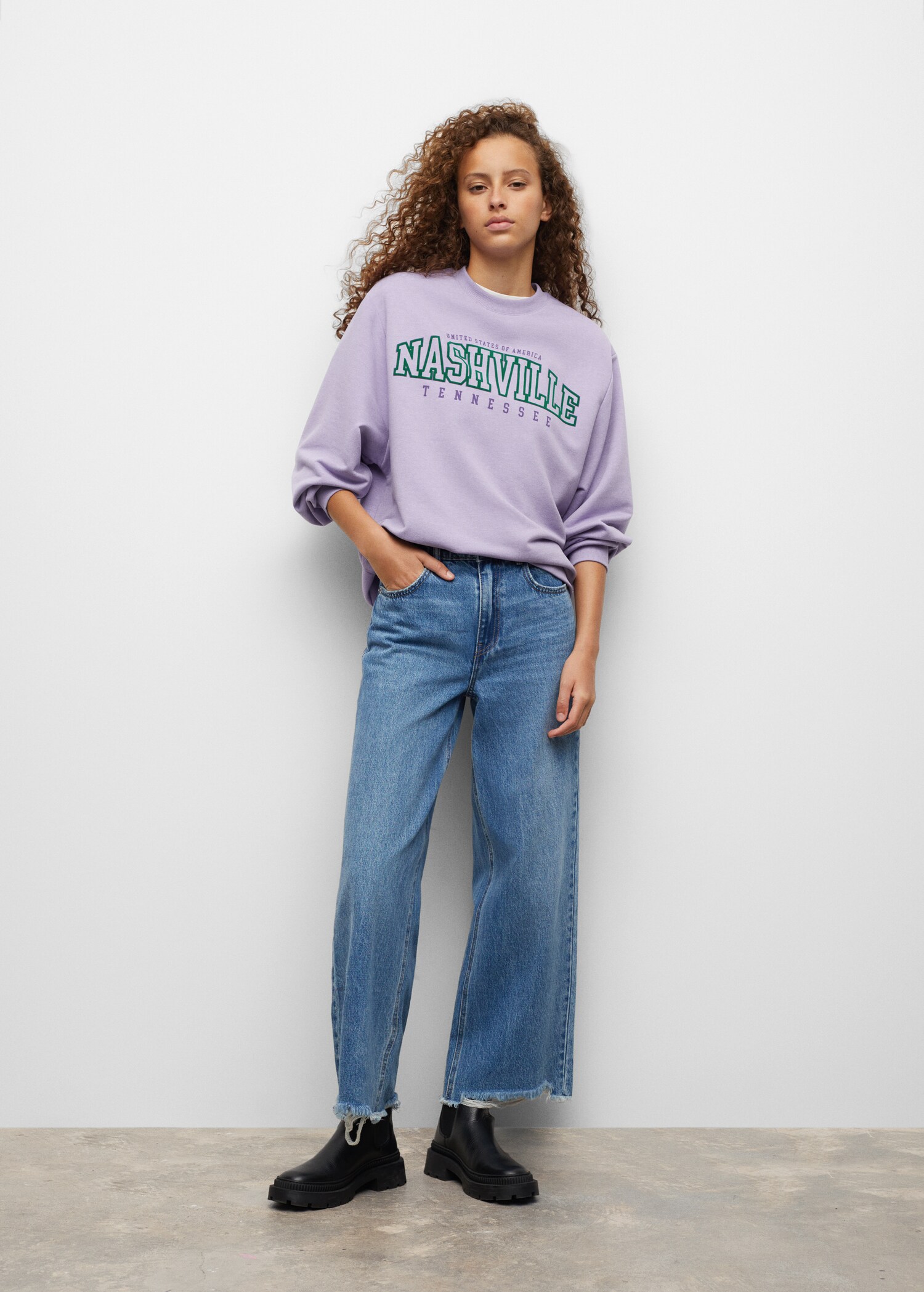 Oversized printed sweatshirt - General plane