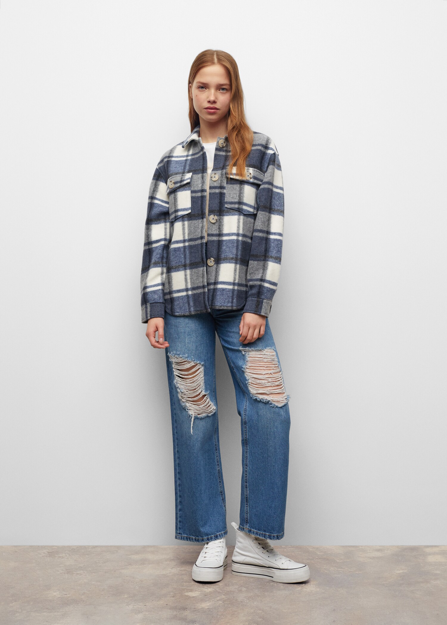 Checked overshirt - General plane