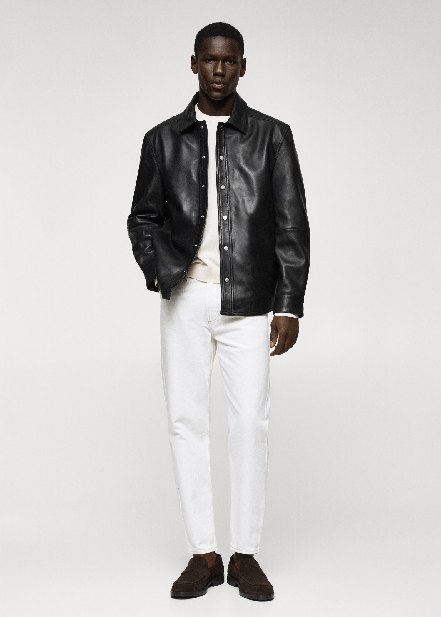 Leather overshirt - General plane