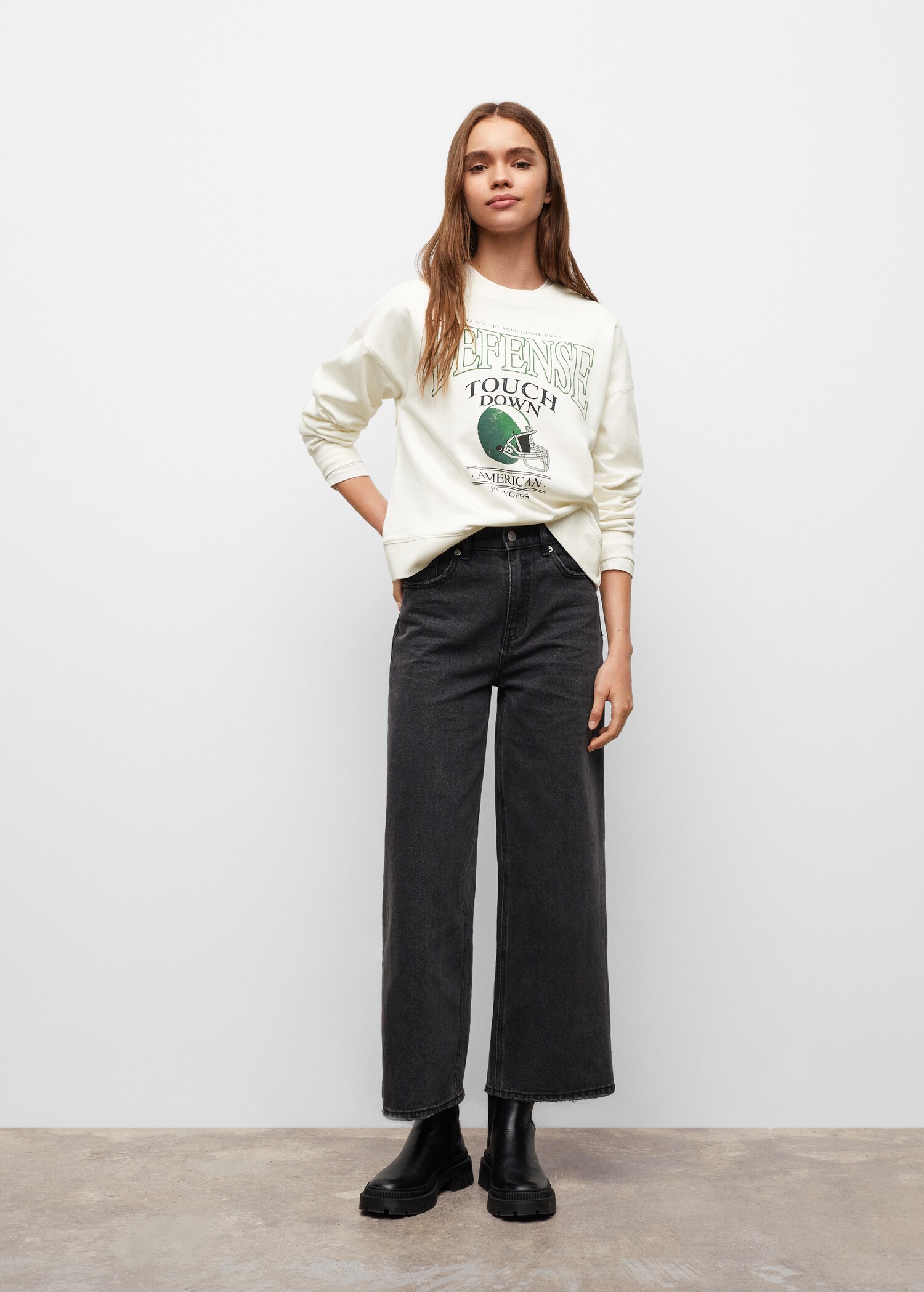 Message cotton sweatshirt - General plane