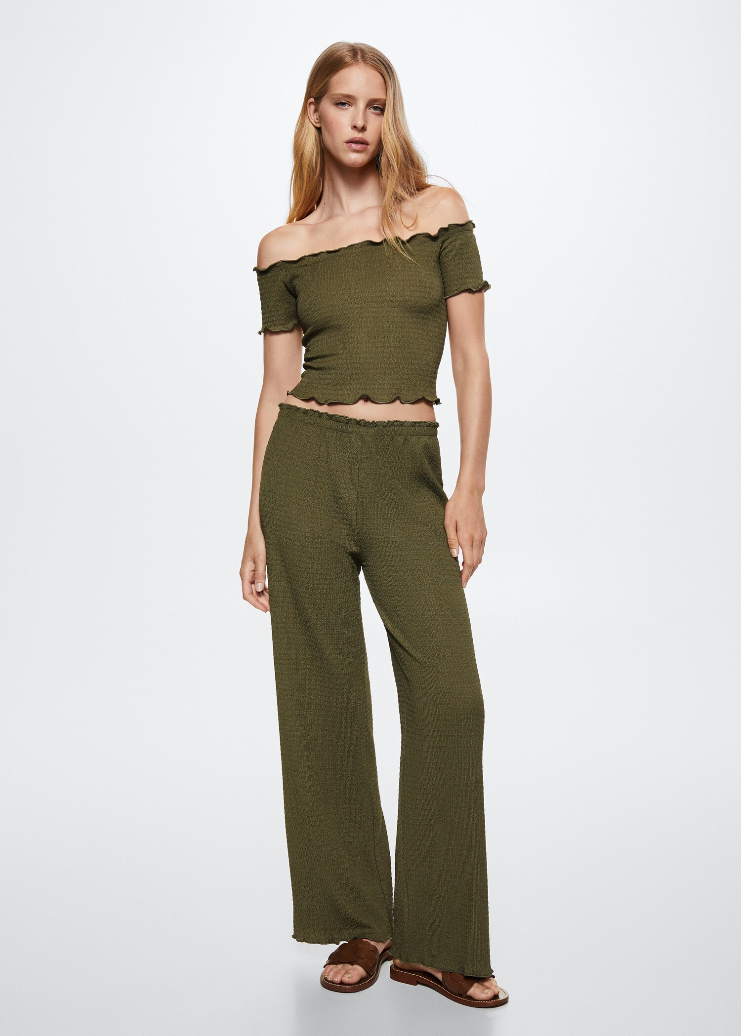 Textured crop top - General plane