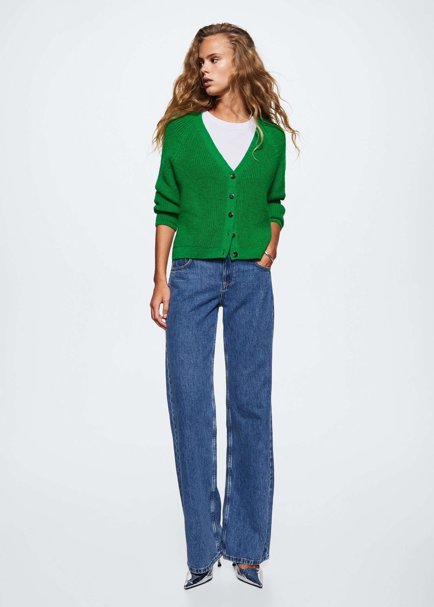 Button knit cardigan - General plane