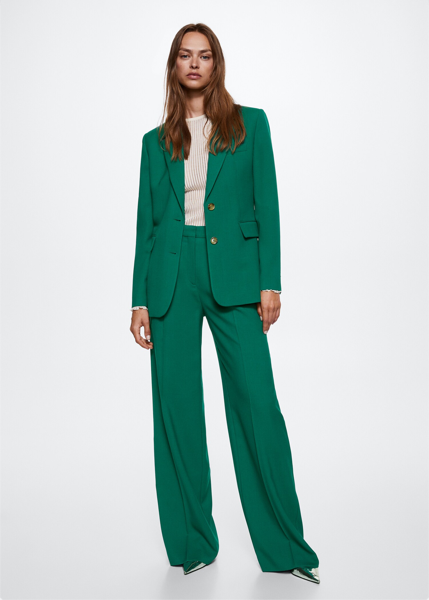 Wool suit blazer - General plane