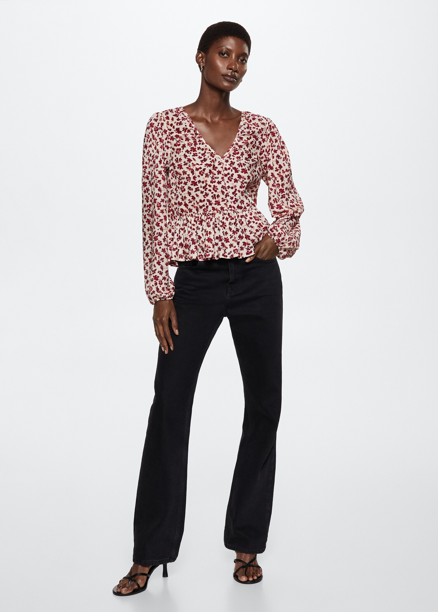 Blouse plissée imprimée - Plan général