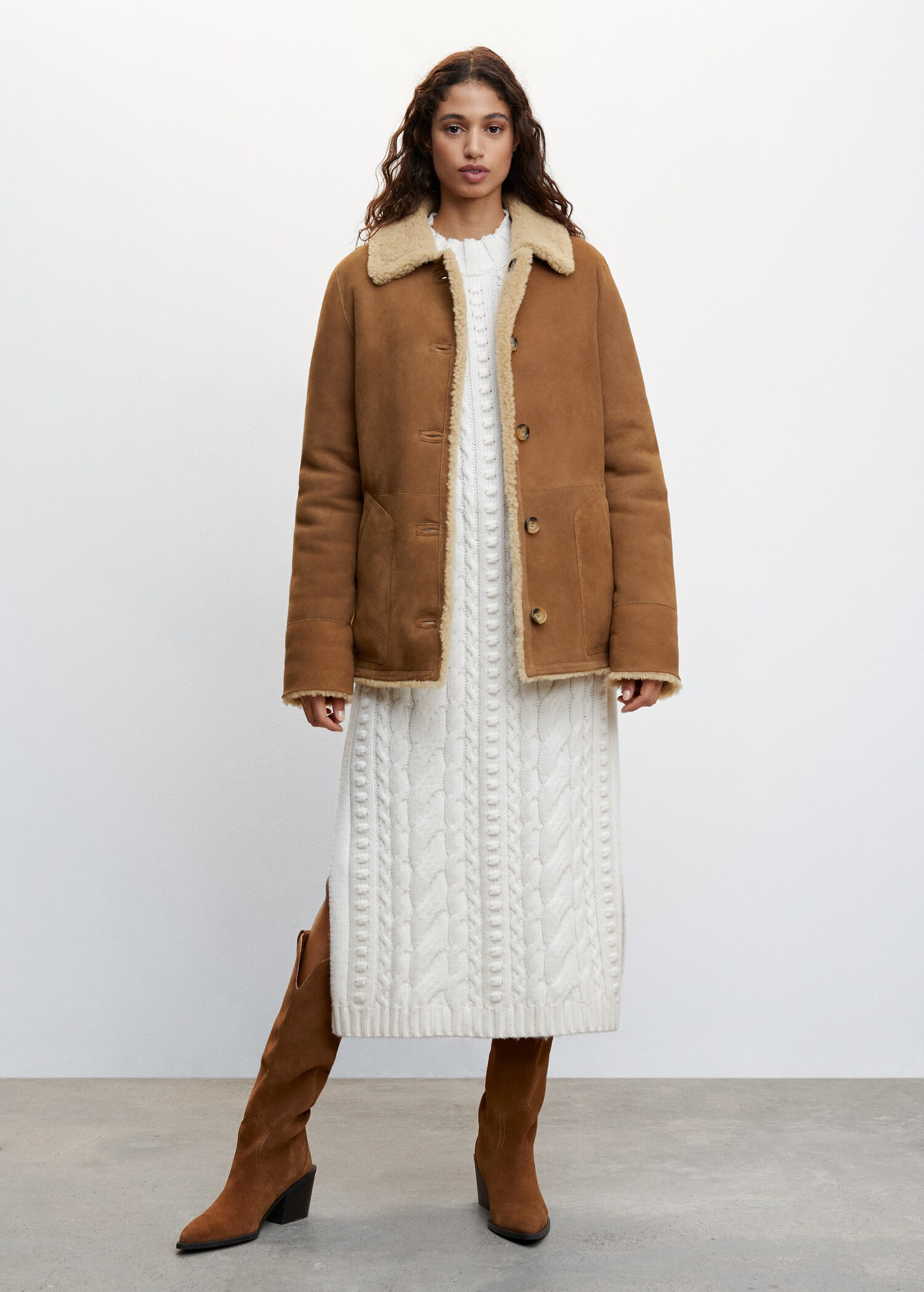 Veste cuir double face réversible - Plan général