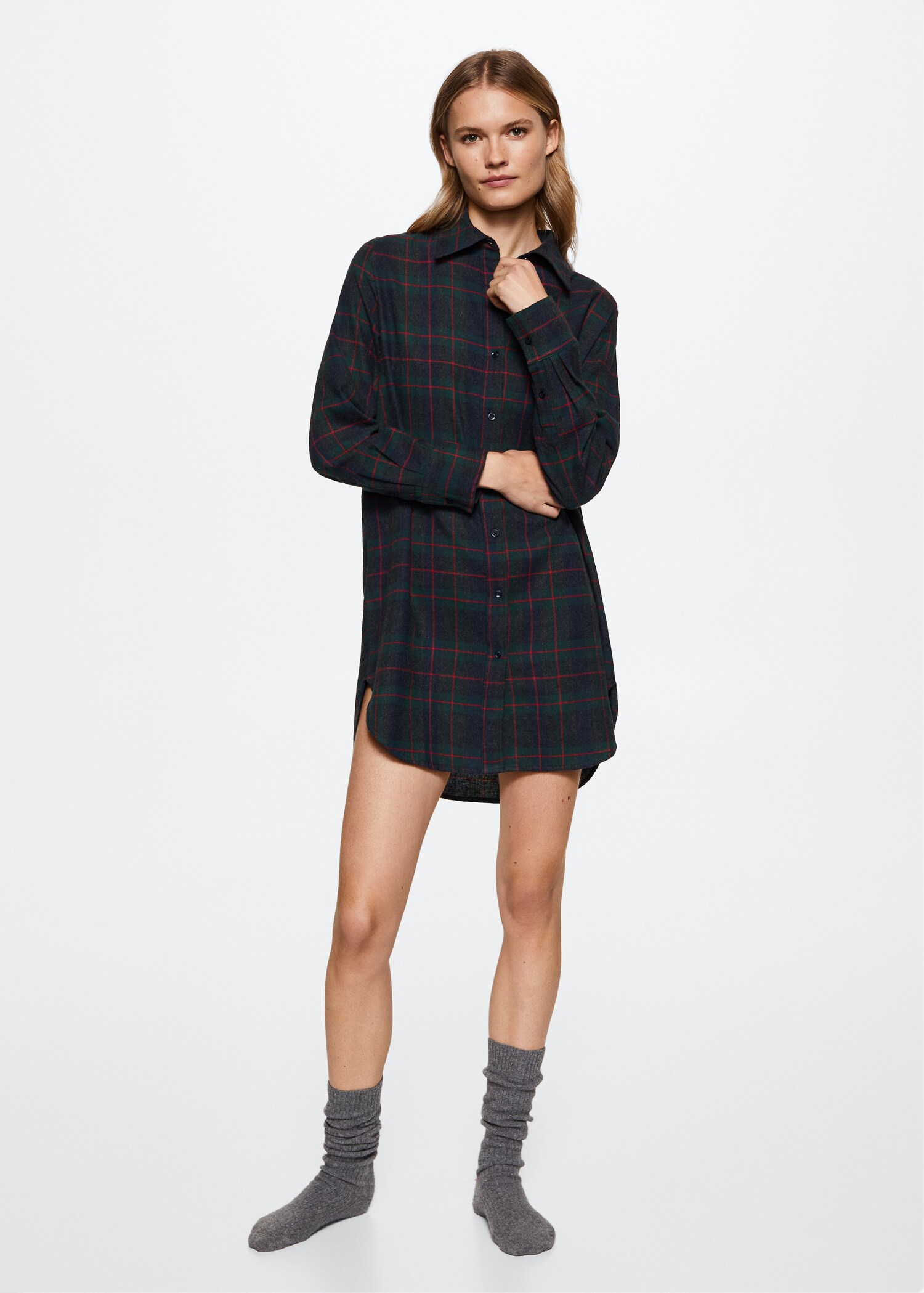 Flannel shirt dress - General plane