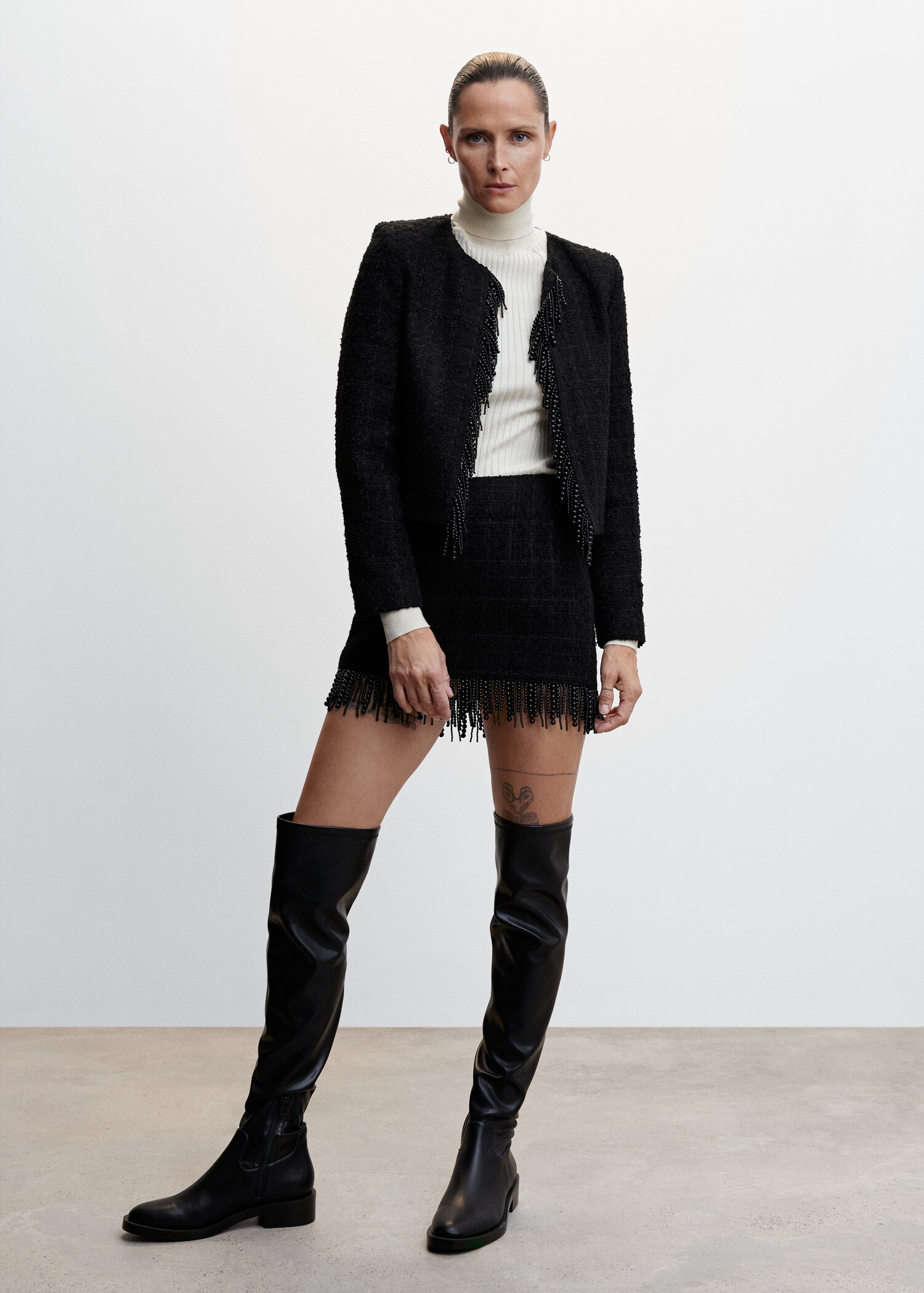 Tweed beaded jacket - General plane