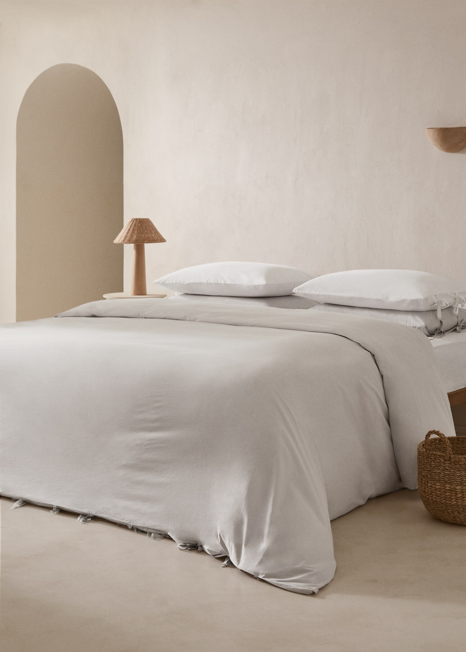Bettbezug aus gewaschener Baumwolle für 135/140 cm Bett - Allgemeine Ansicht