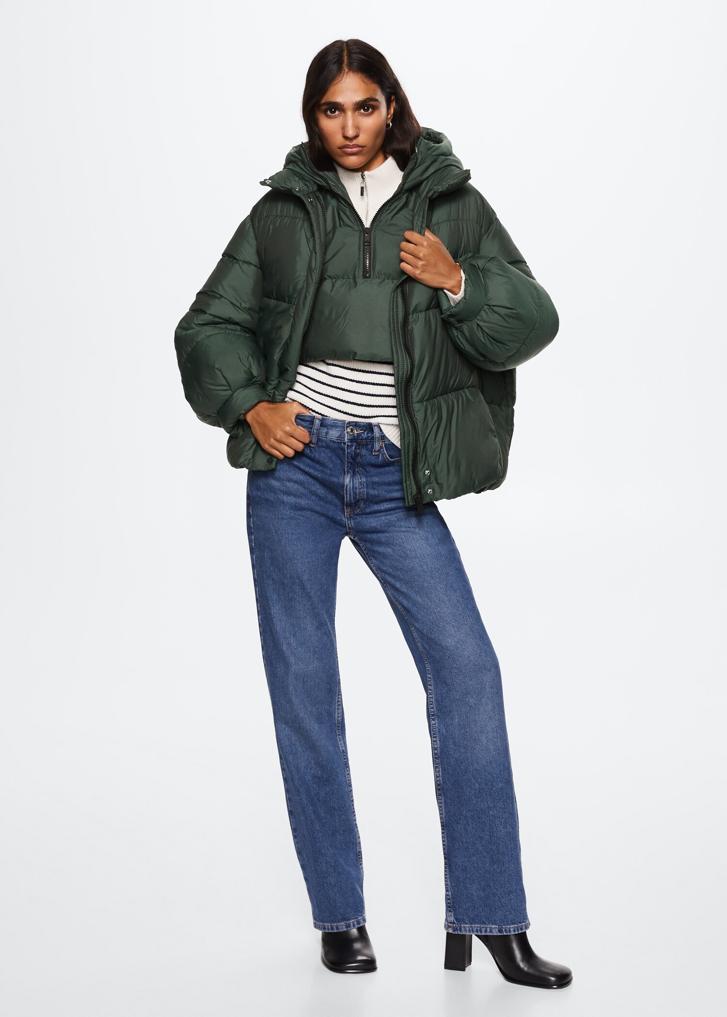 Oversize quilted coat - General plane