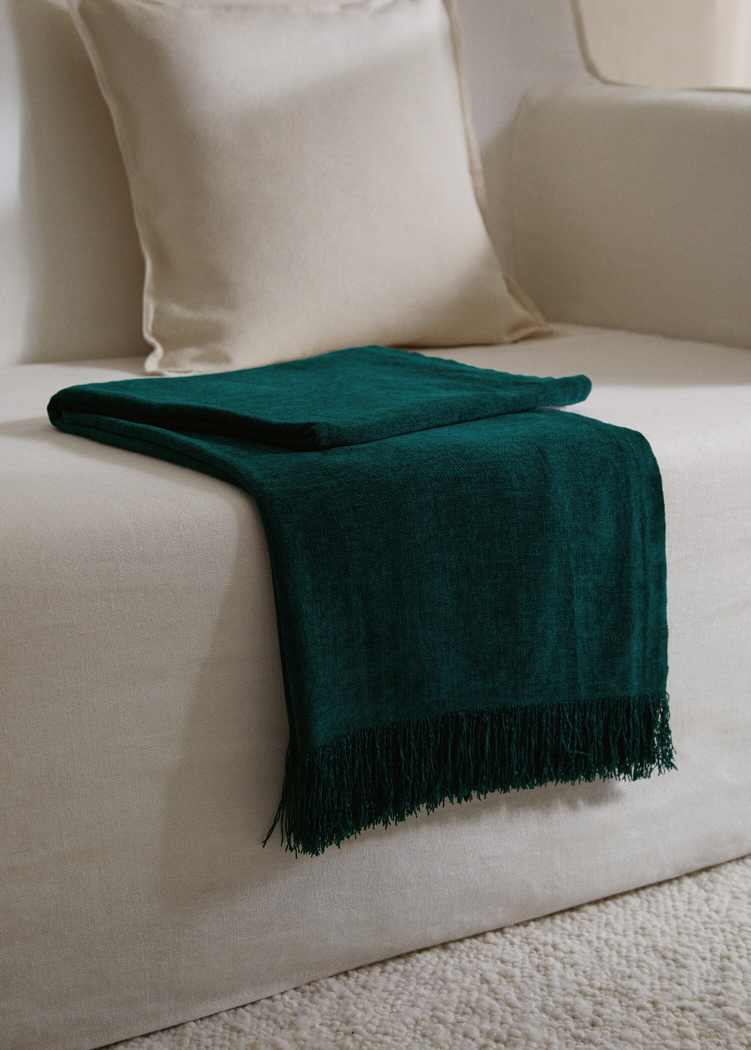 Fringed blanket 140X190cm - General plane