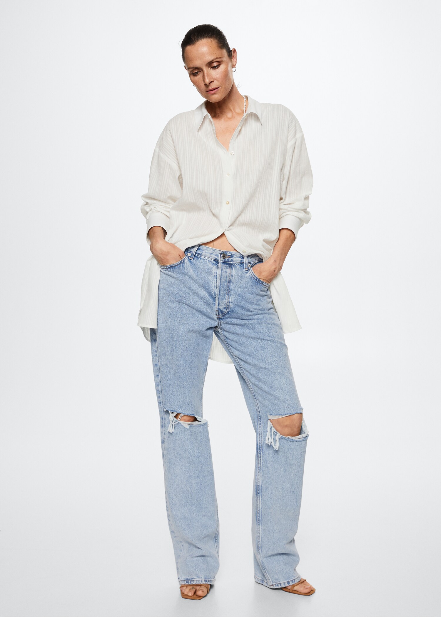 Chemise coton oversize - Plan général