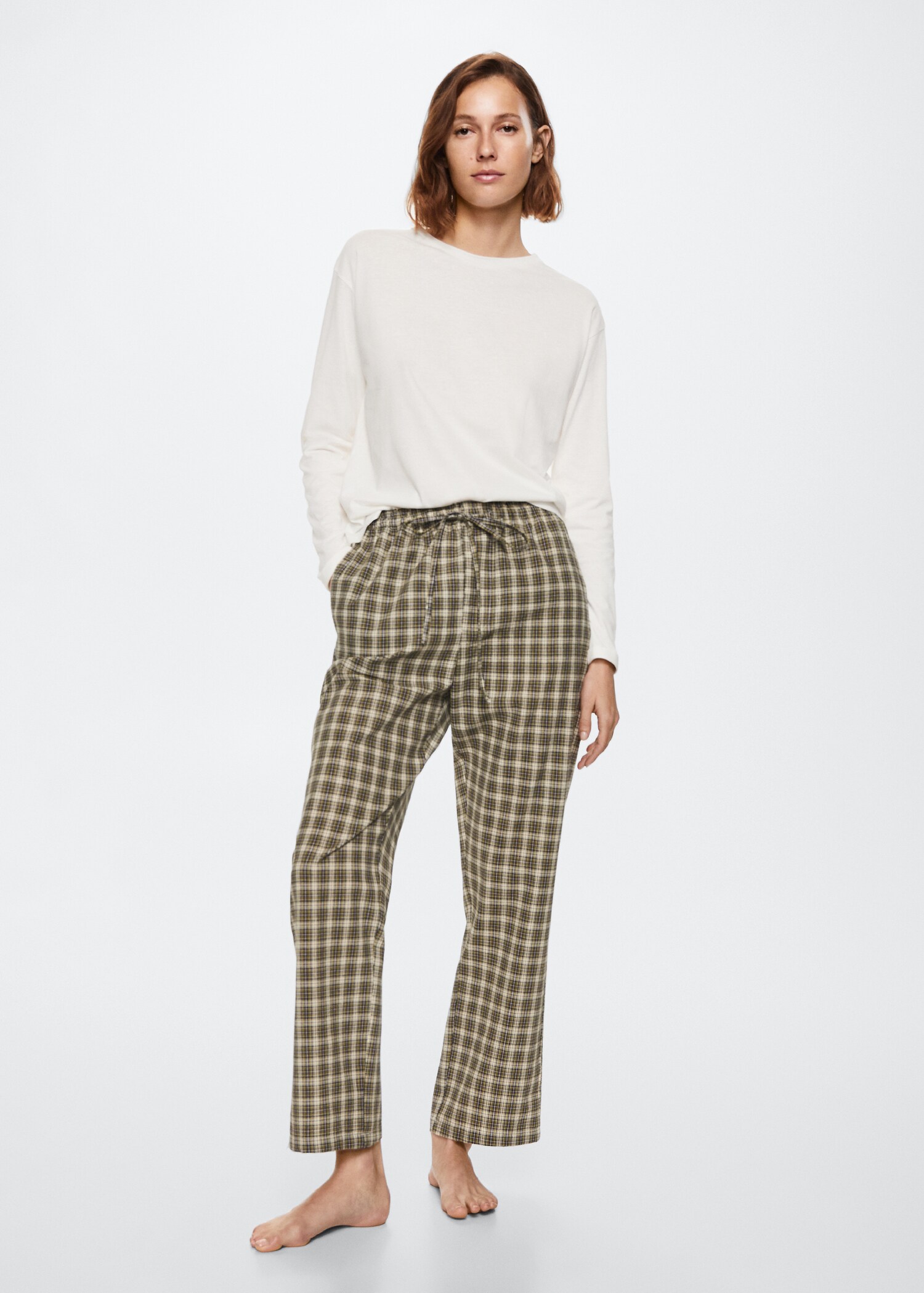Pyjama coton carreaux - Plan général