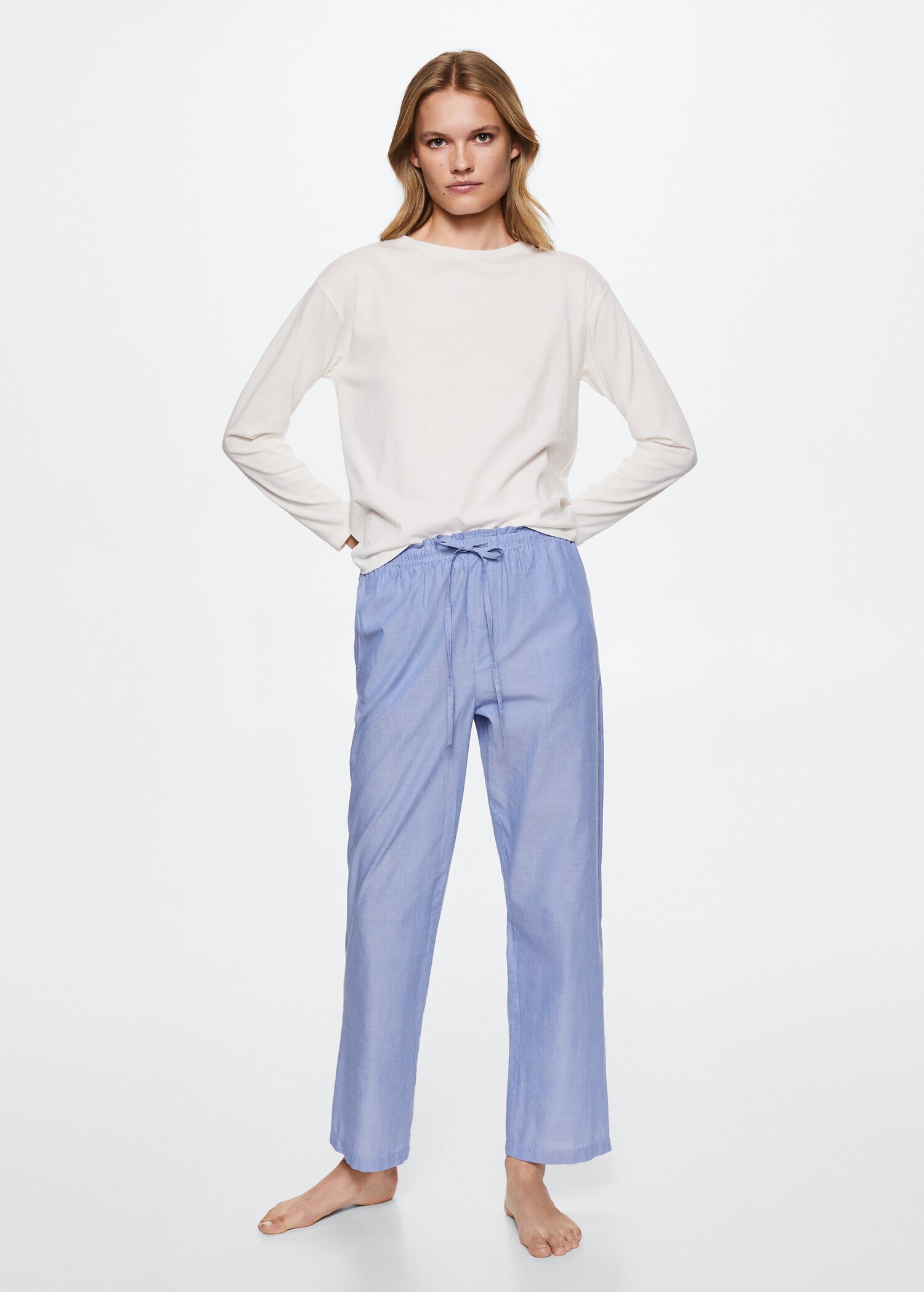 Pyjama coton carreaux - Plan général