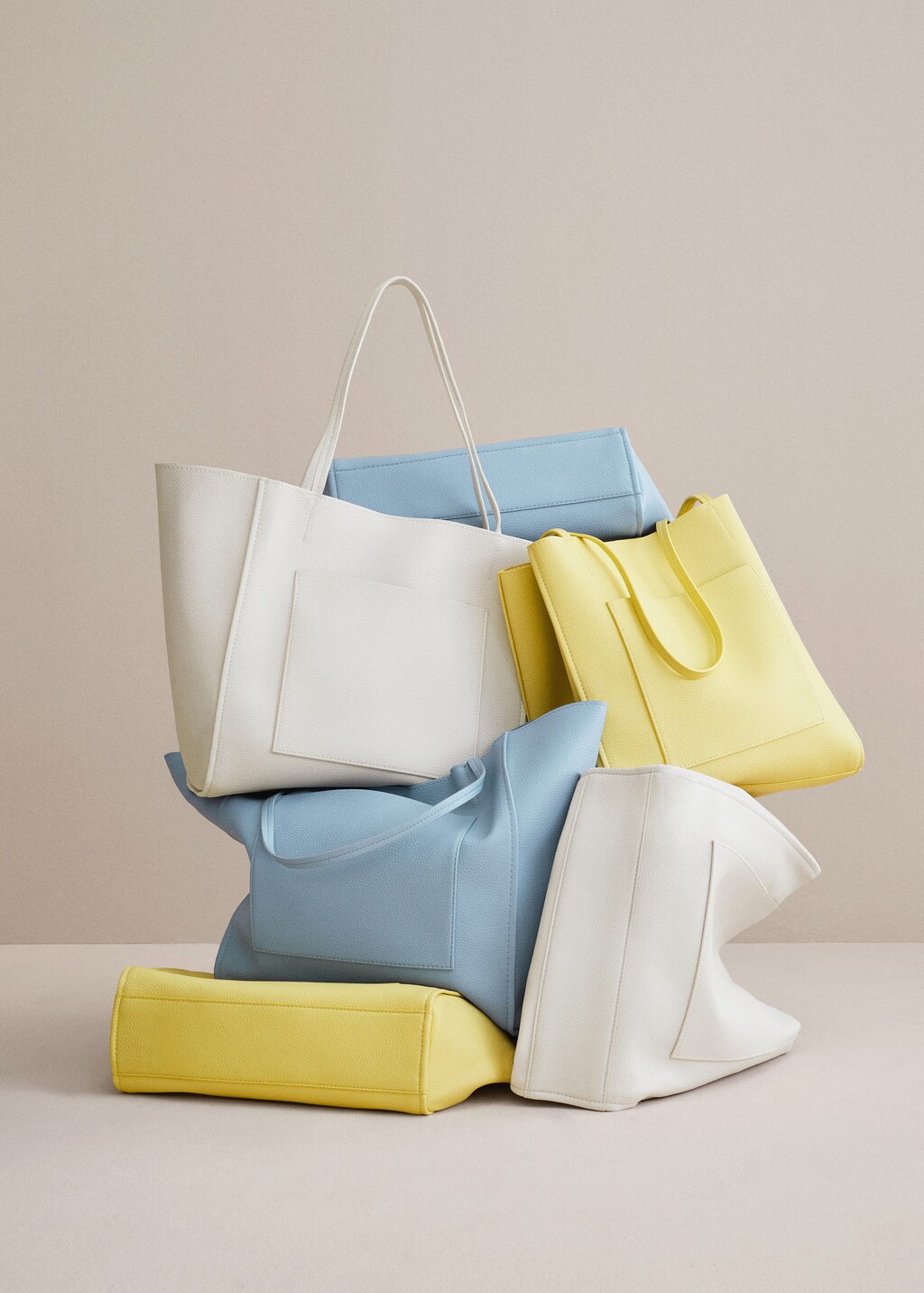 Mango pebbled effect shopper bag new arrivals