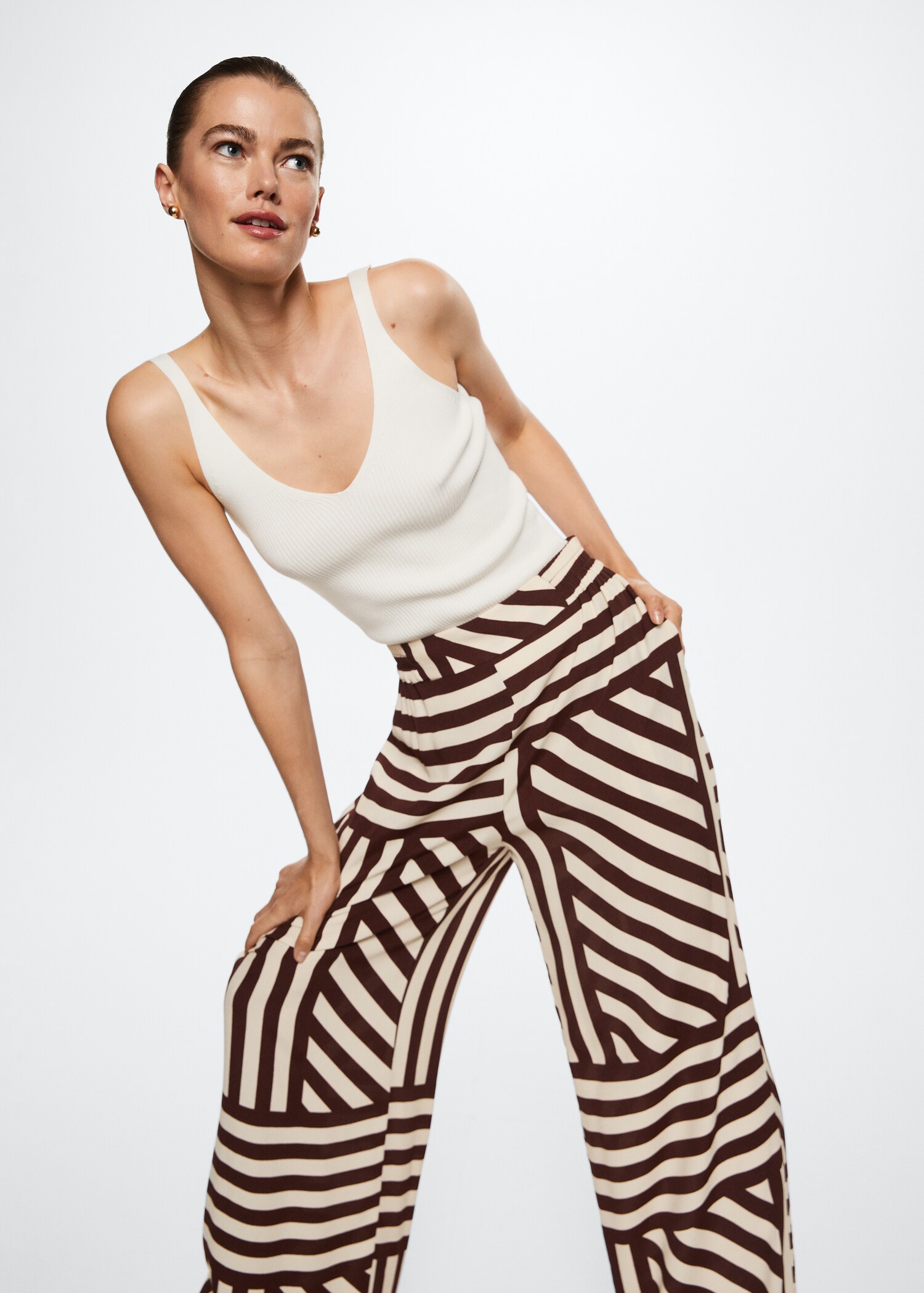 Pantalón fluido estampado - Detalle del artículo 1